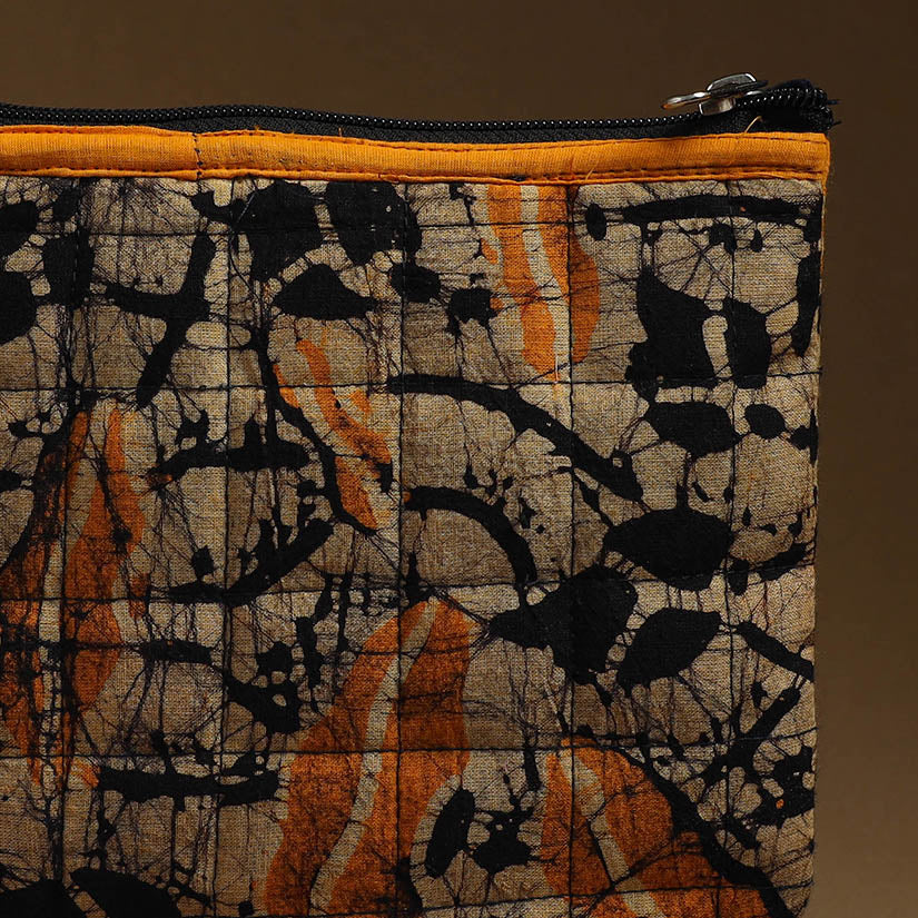 NOORI BAZAR Brown - Handmade Quilted Cotton Utility Pouch 15 - view 3