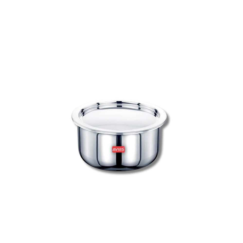 AVIAS Riara Premium Stainless Steel Tri-Ply Tope With Steel Lid | Gas & Induction Compatible | Silver - view 13