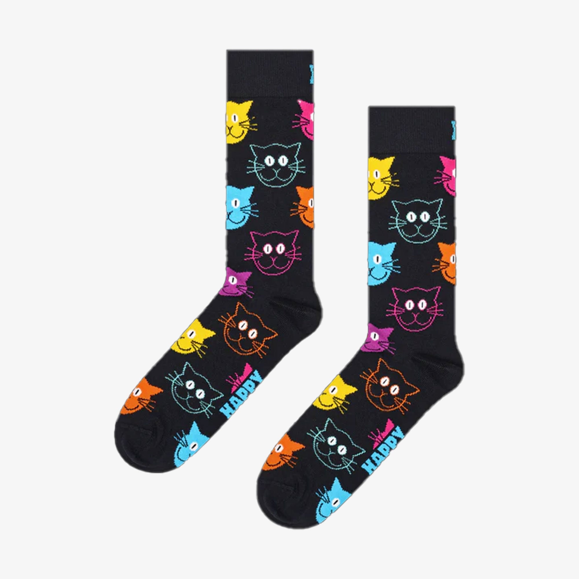 Happy Socks | CAT SOCK { BLACK - view 2