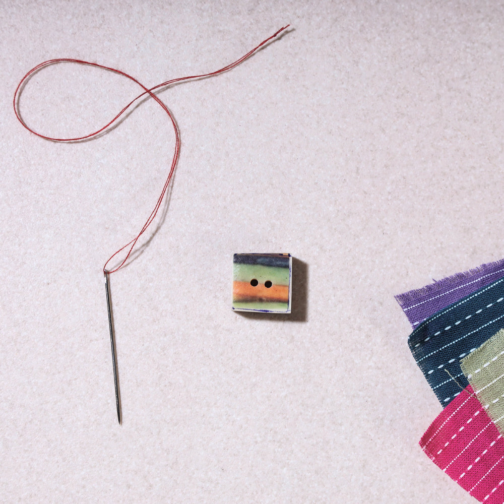 BUTTON BAAZ 1.5cm Handmade Sambhal Clothing Button (single piece)