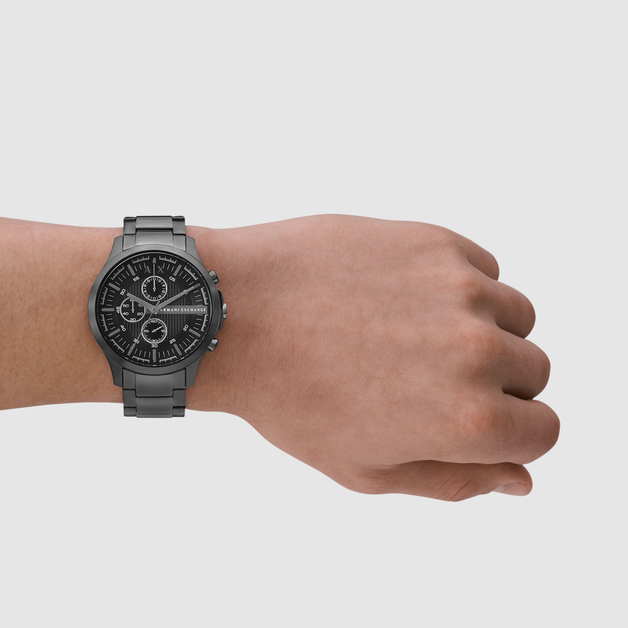 Armani Exchange Hampton Men Quartz Black Dial Chronograph Stainless Steel Watch AX2454 - view 4