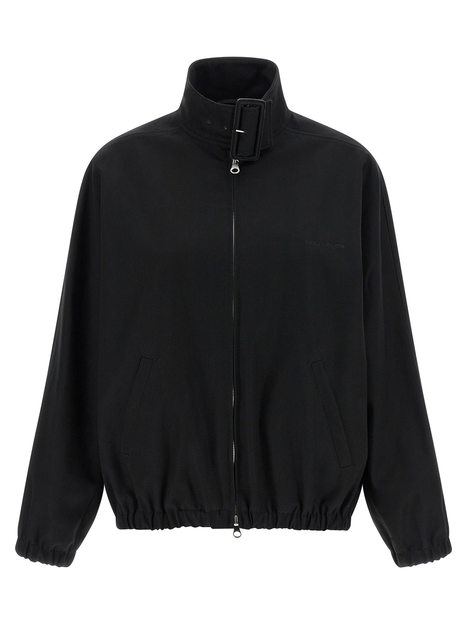 Courreges Buckle Zipped Bomber Jacket – 100% cotton