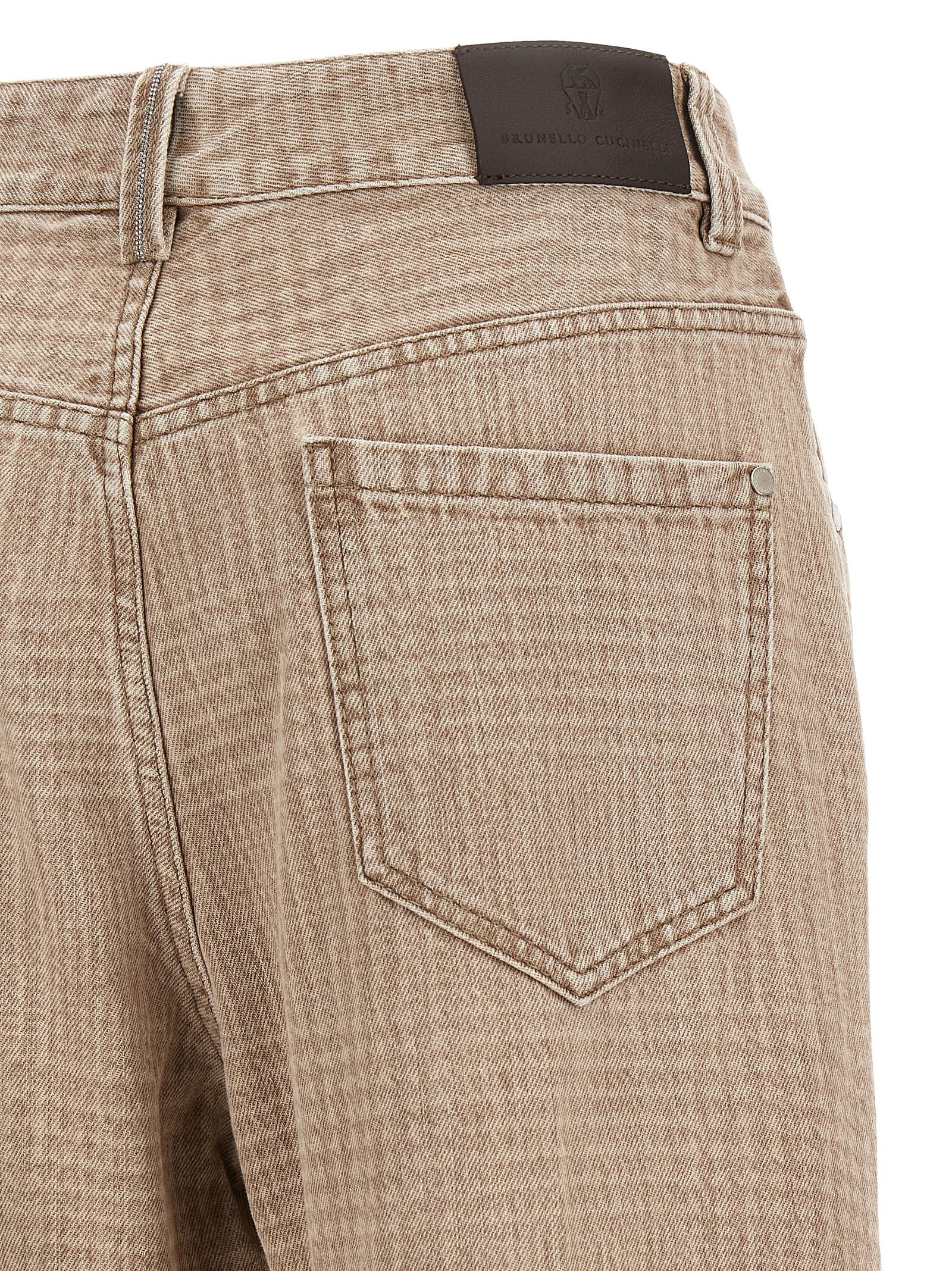 Brunello Cucinelli Prince Of Wales Jeans – 100% cotton - view 4