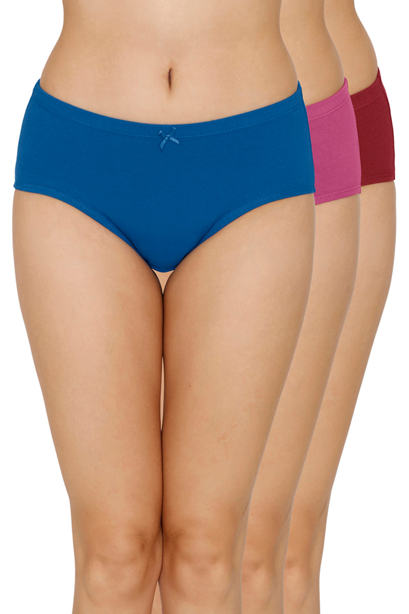 Amante Inner Elastic Full Coverage Mid Rise Hipster Panty (Pack of 3)