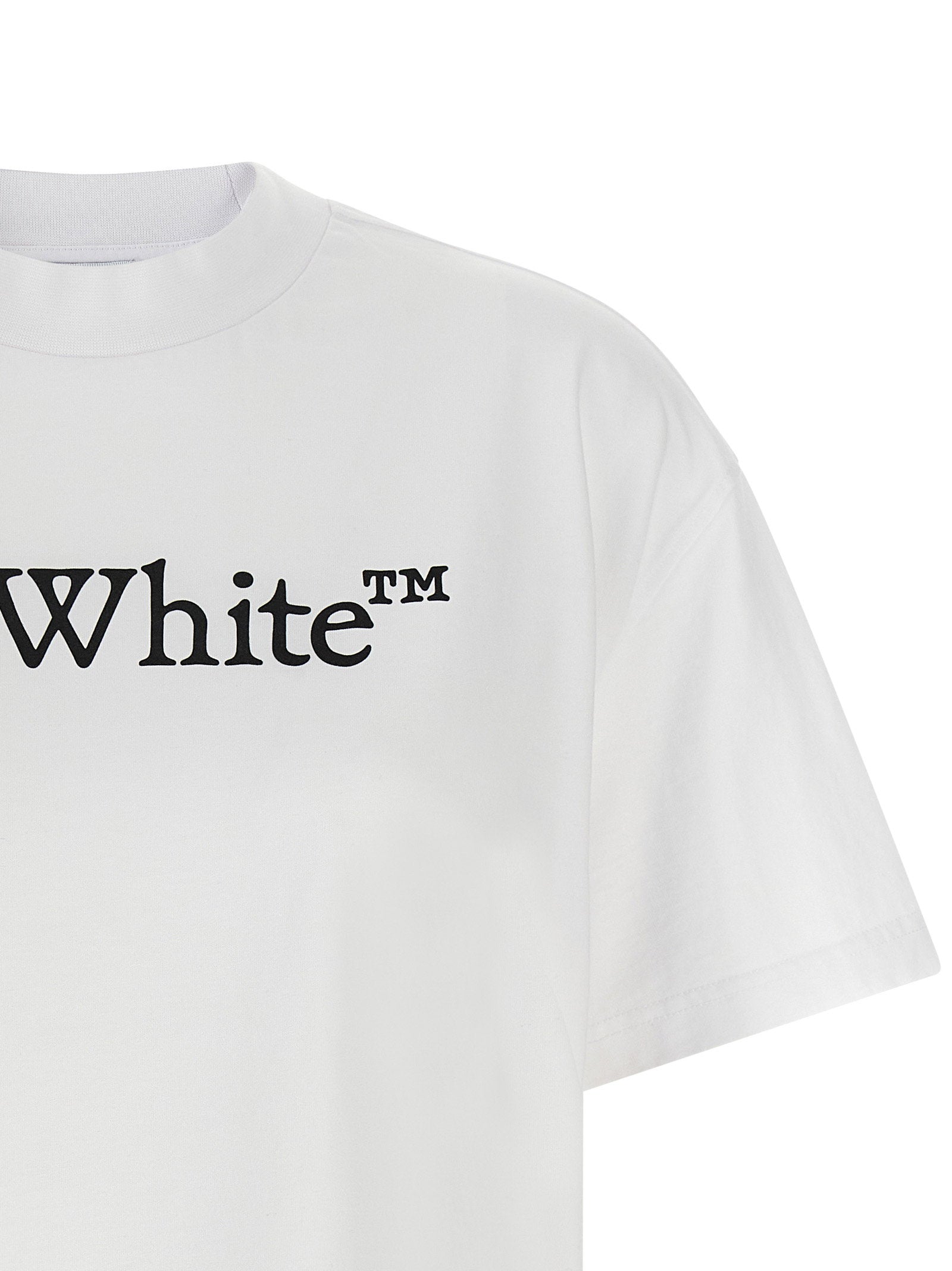 Off White Big Logo Bookish T-shirt – 100% cotton - view 3