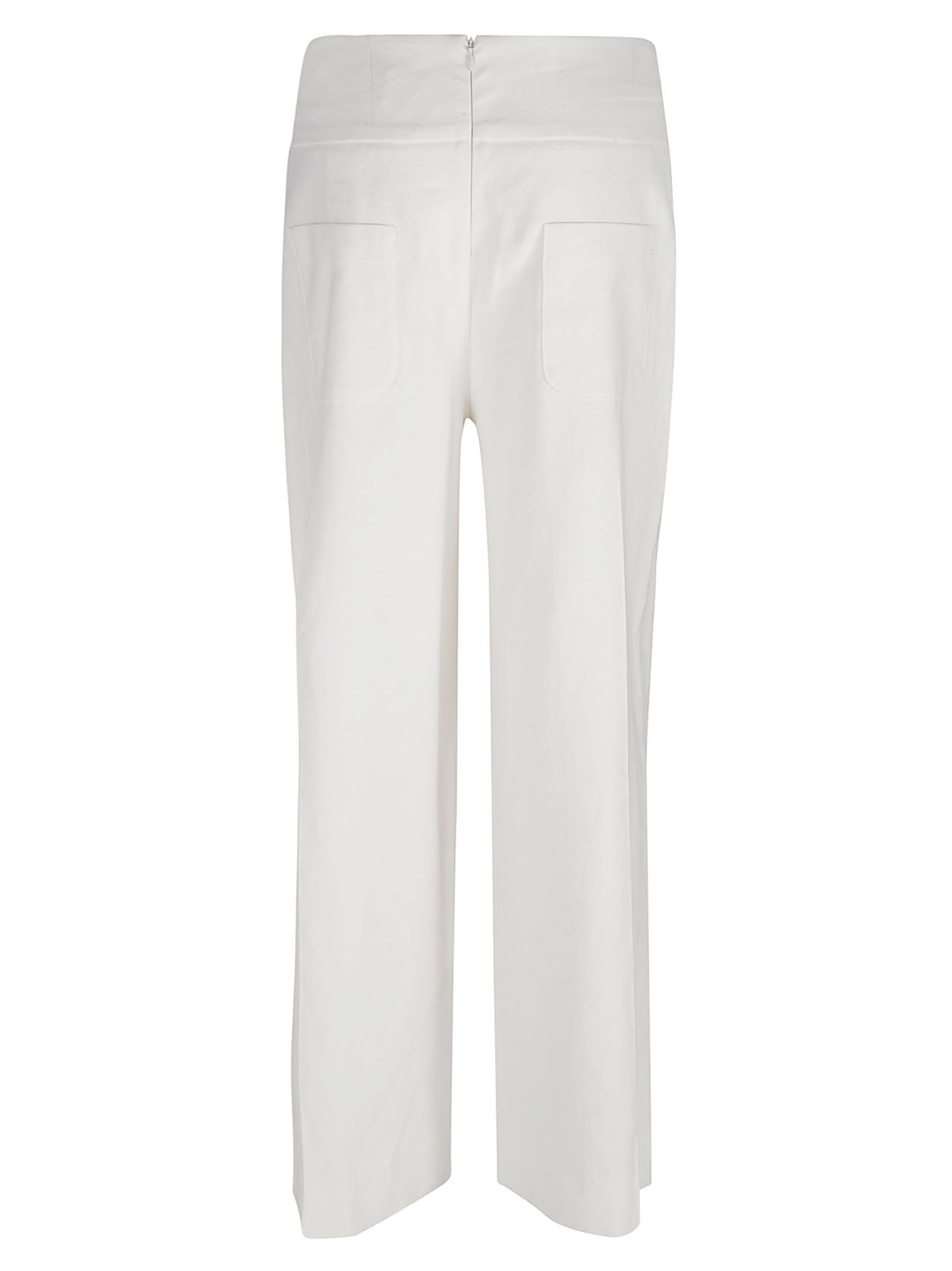 Via Masini 80 Straight leg linen blend trousers - view 2