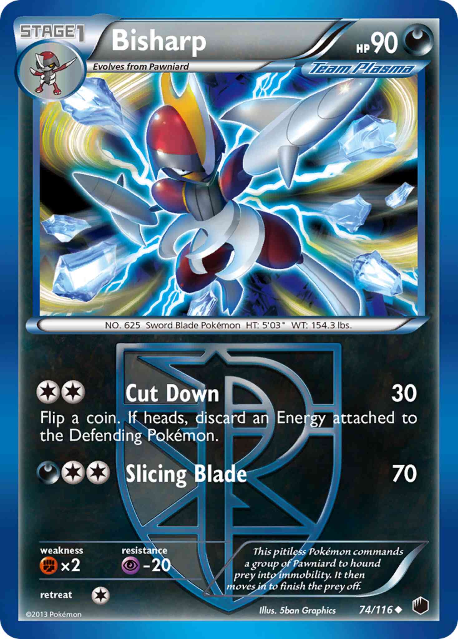 Uncommon bw9-74 reverse – Pokémon Bisharp - 74/116 - Uncommon [bw9-74] [Reverse Holo]