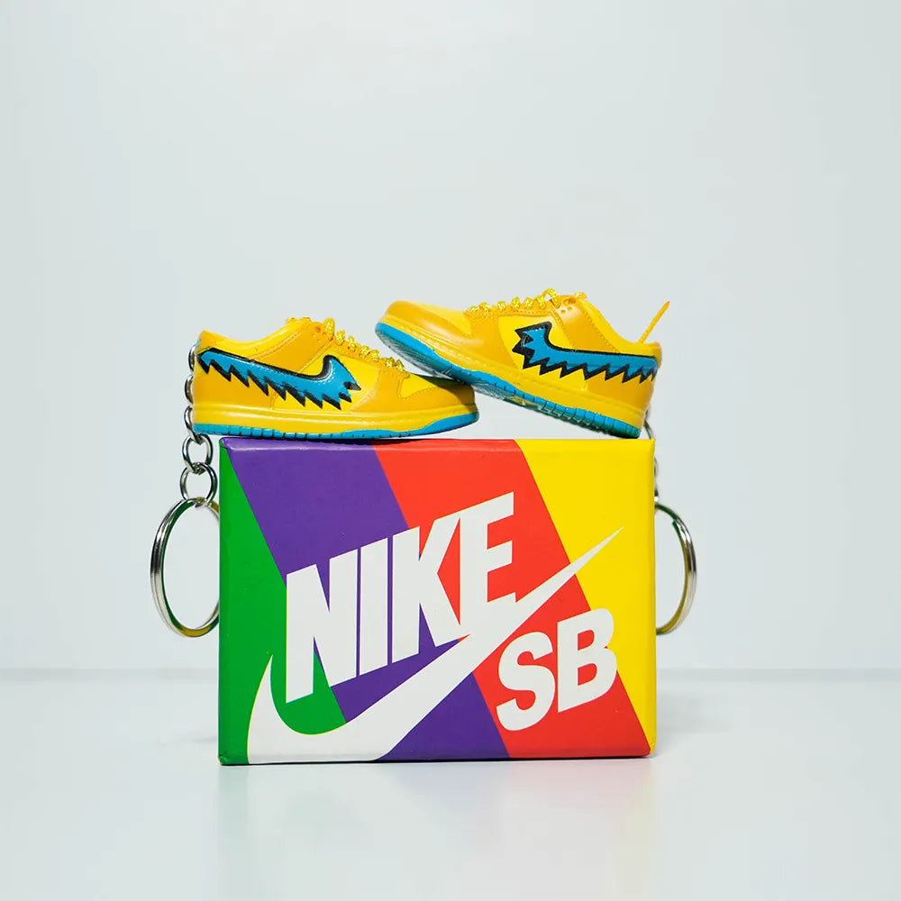 Kicks Machine 3D Sneaker Keychain With Box - Gratefull Dead Yellow