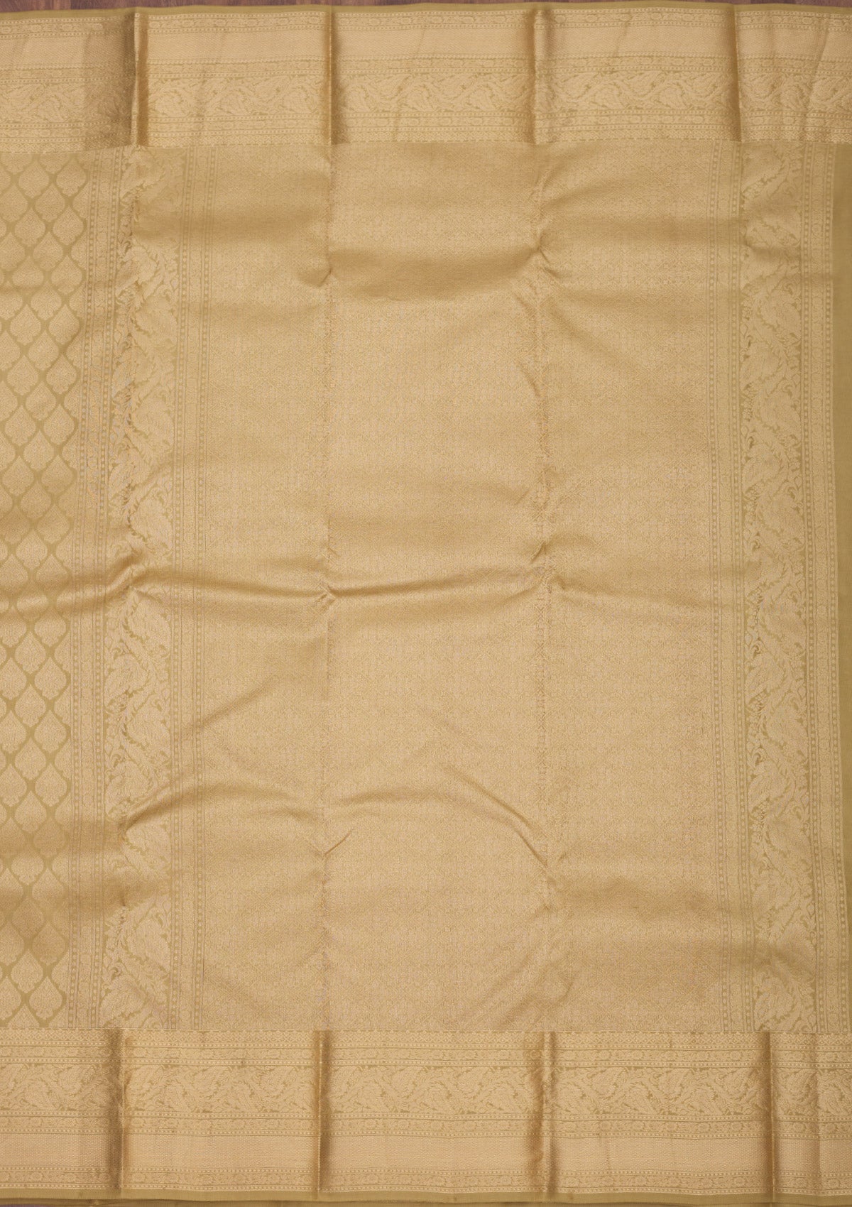 Koskii Beige Zariwork Pure Silk Saree – Women's - view 5