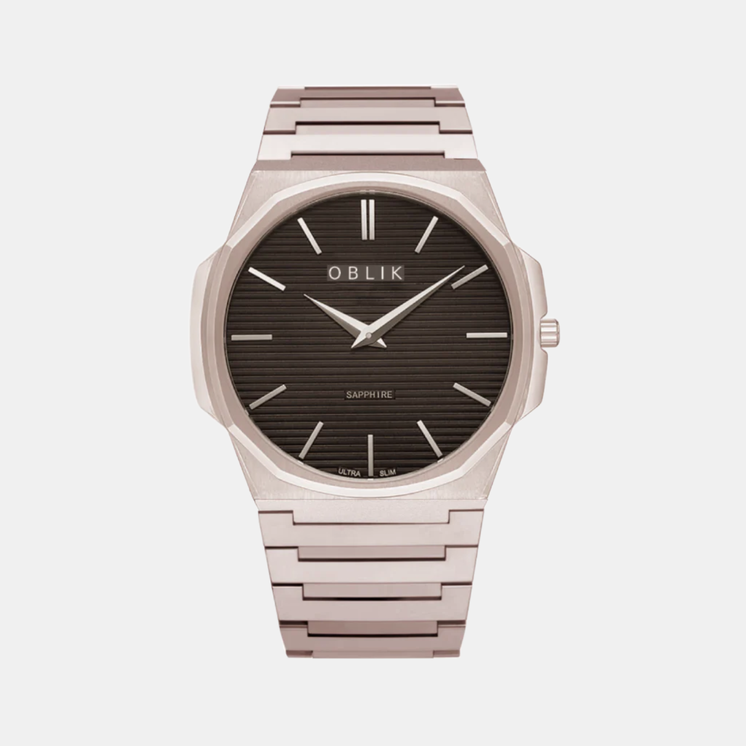 Oblik Blade Men Quartz Black Dial Analog Stainless Steel Watch