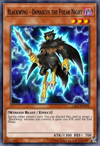 Yu-Gi-Oh! Blackwing - Damascus the Polar Night - CBLZ-EN096 - Rare - Unlimited
