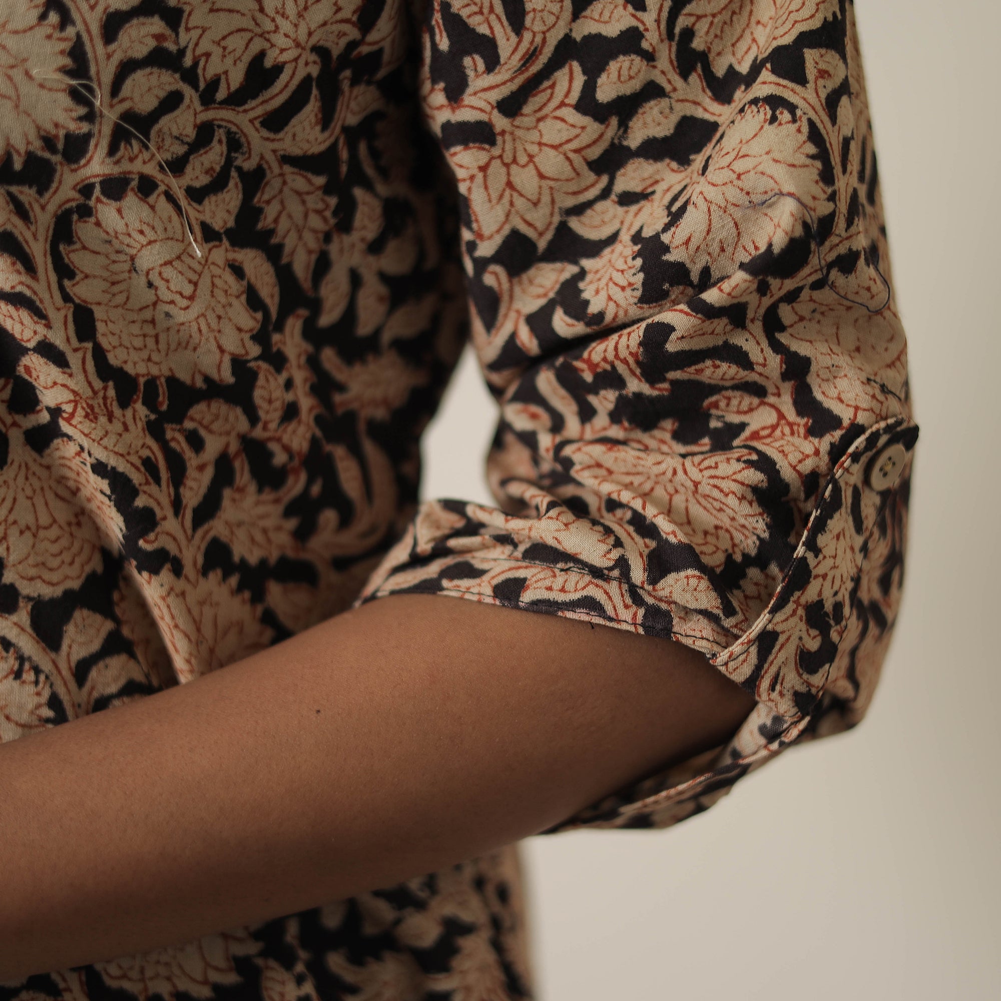 ITOKRI CASUALS Beige - Block Printed Cotton Kalamkari Co-ord Set 09 - view 6
