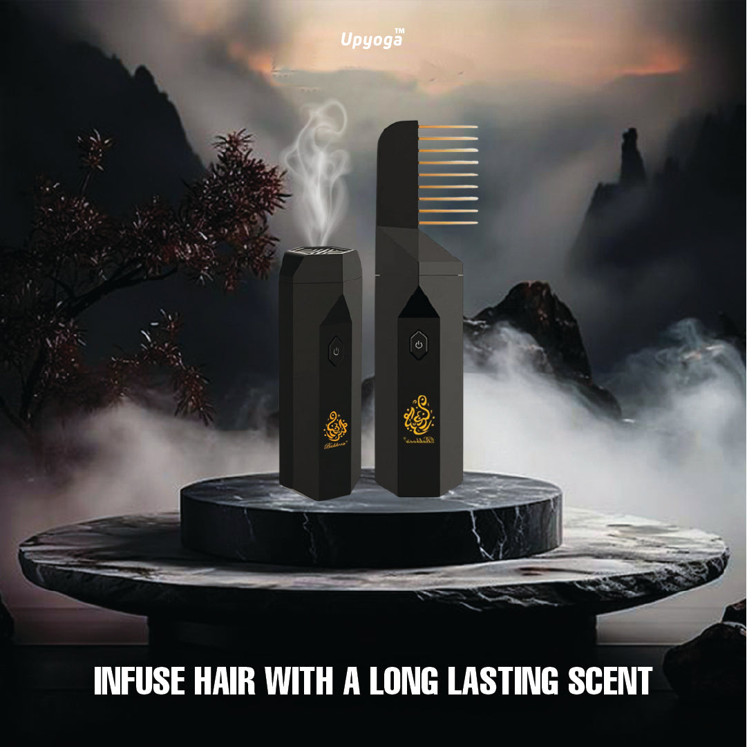 Cash on Delivery Available Upyoga 2 in 1 Hair Comb Incense Burner & Home Diffuser | 1 Year Warranty | Rechargeable | Bakhoor Included