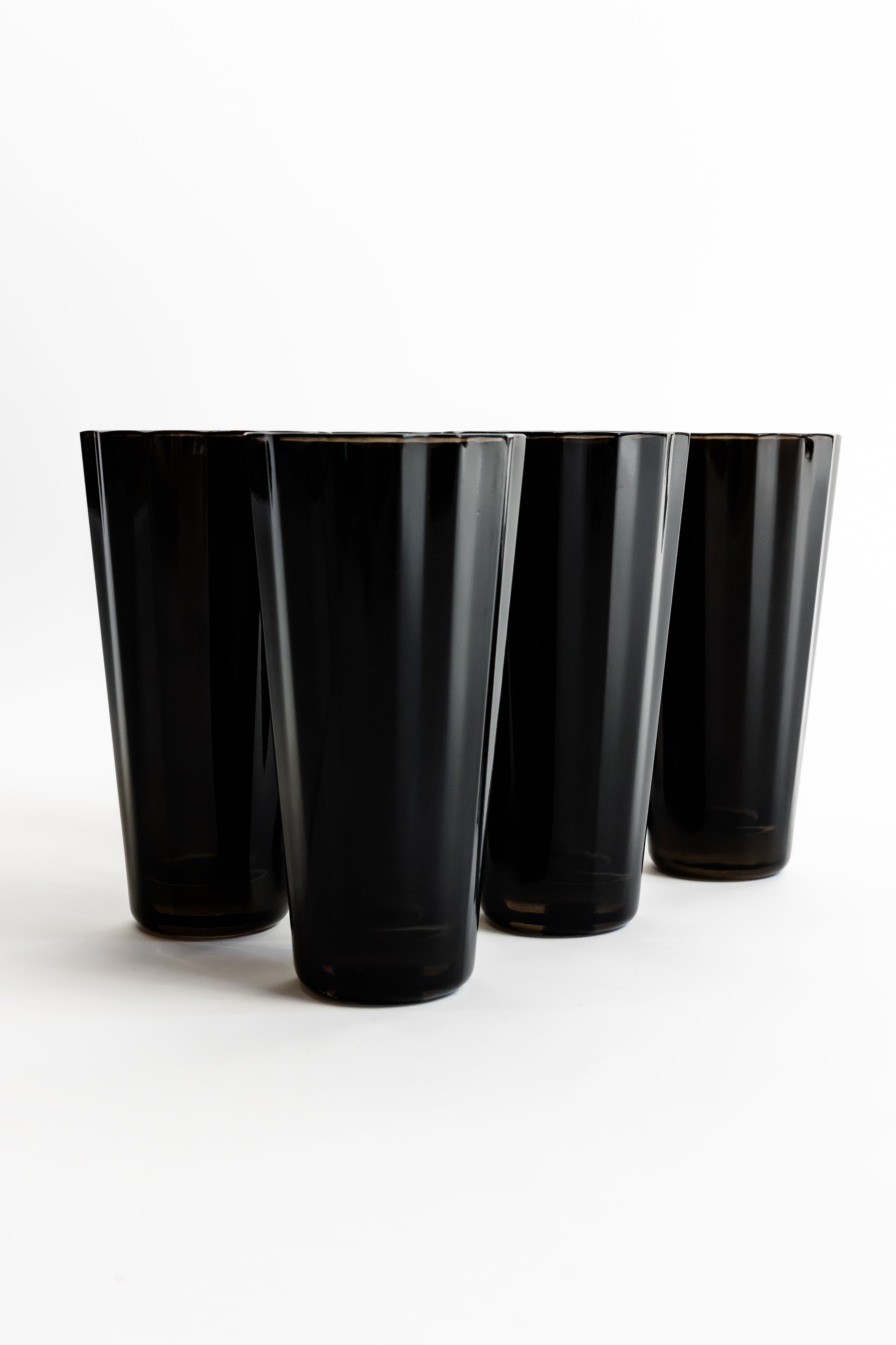 Estelle Colored Glass Estelle Colored Sunday High Balls - Set of 6 {Black}