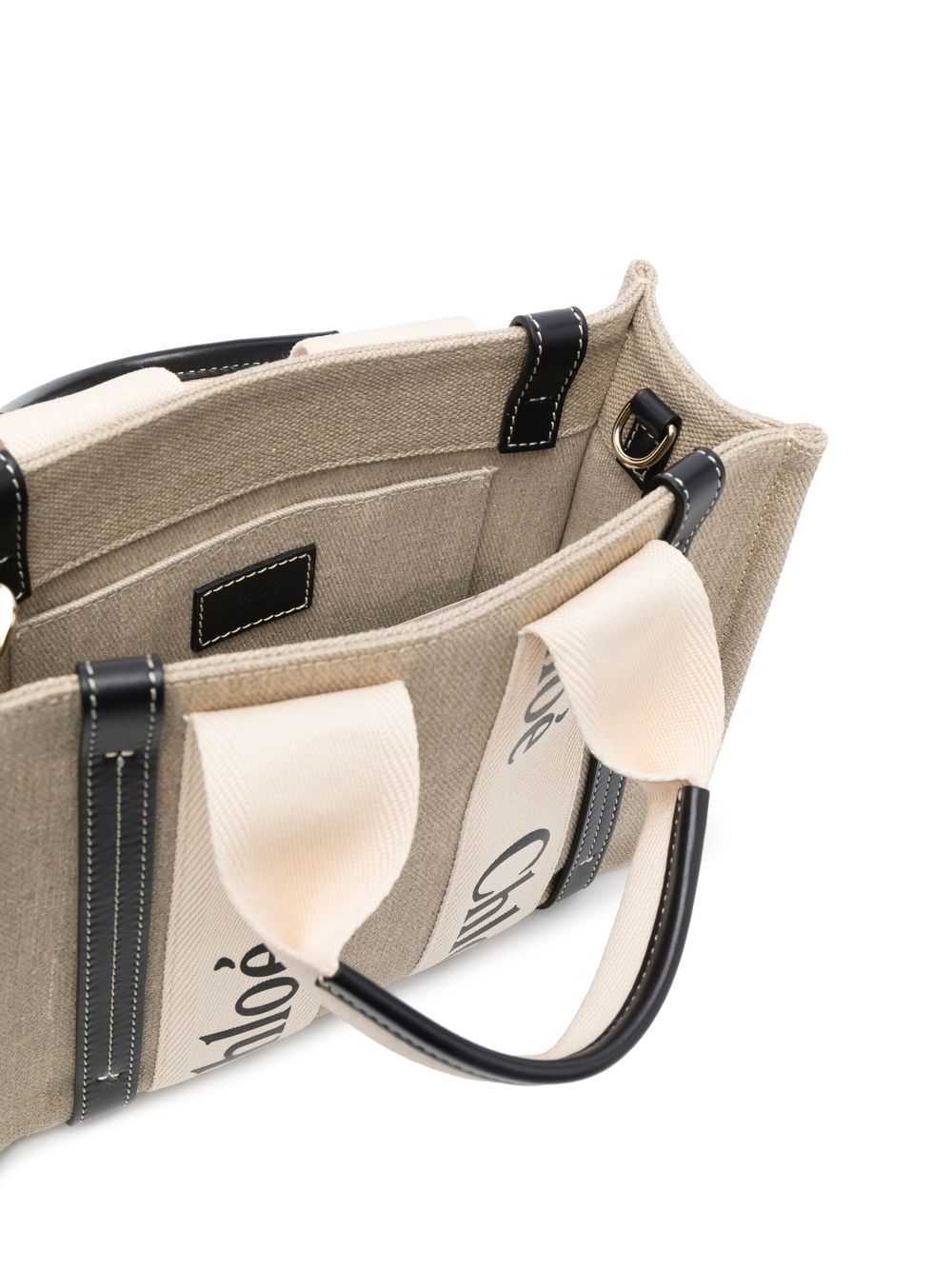 Chloé Chloe Woody Small Linen Tote Bag - view 3