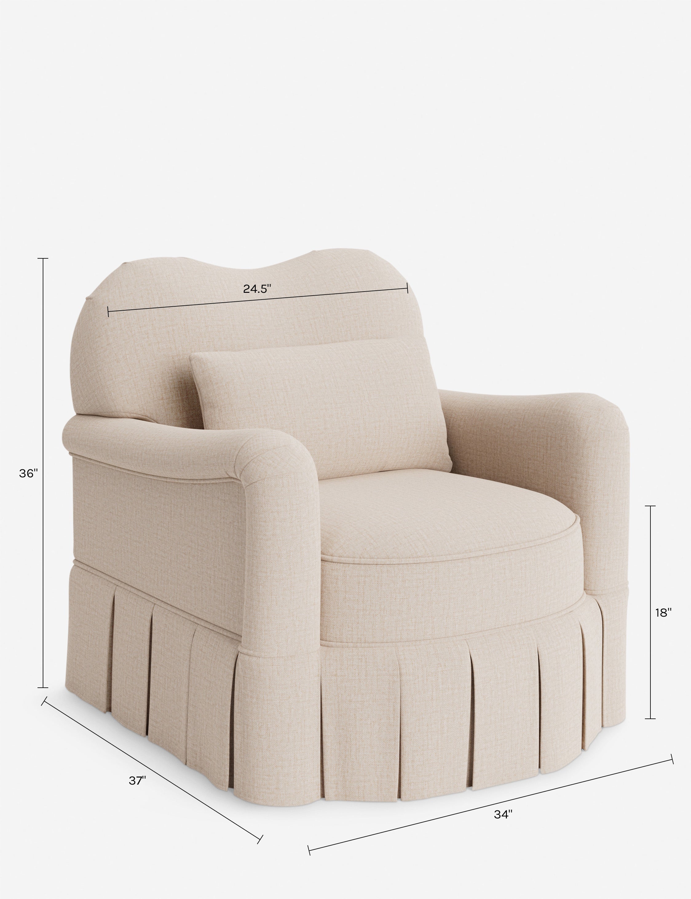 Lulu and Georgia Middleton Skirted Accent Chair by Ginny Macdonald - view 215