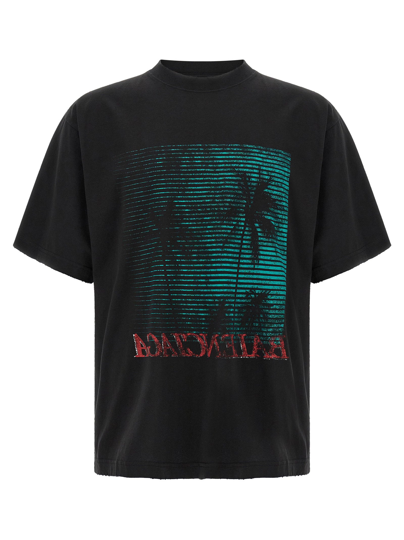 Balenciaga Vintage-effect T-shirt – 100% cotton