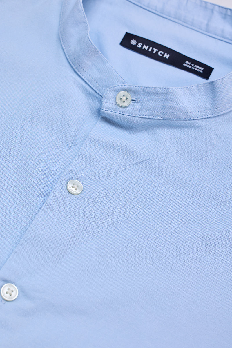 SNITCH Light Blue Mandarin Shirt - view 2
