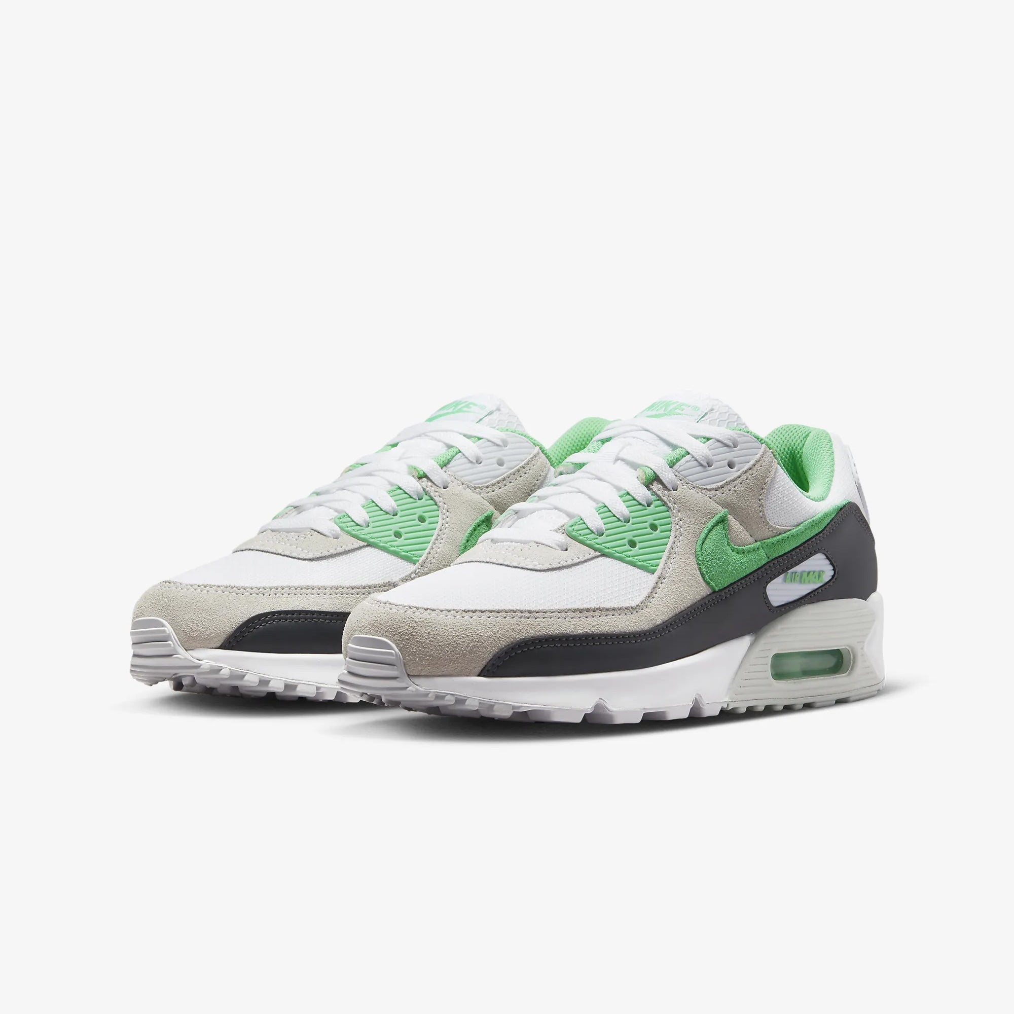 Nike | AIR MAX 90 { WHITE/SPRING GREEN-ANTHRACITE