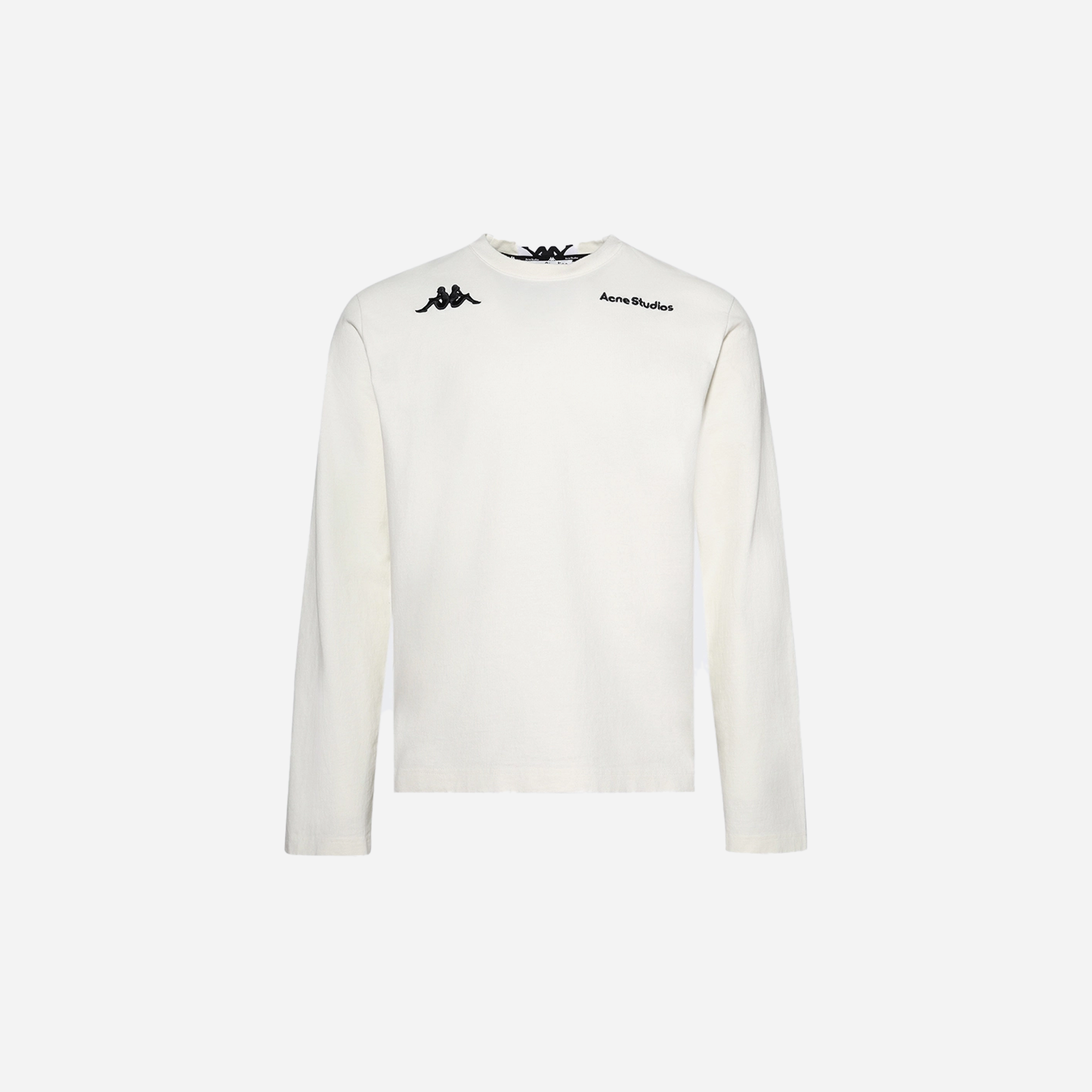 Acne Studios X Kappa Long Sleeve Logo TShirt – White