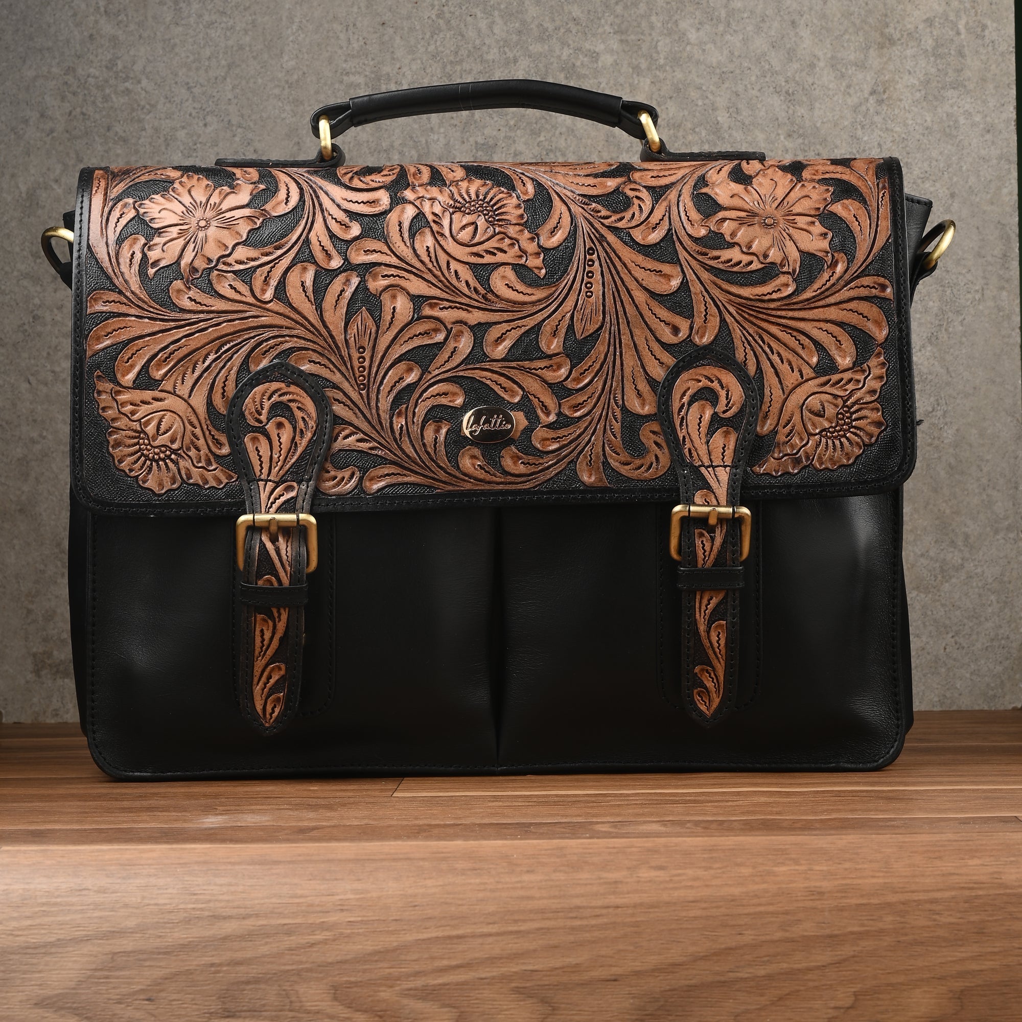 Hand-Carved Bags by Lafattio – Black