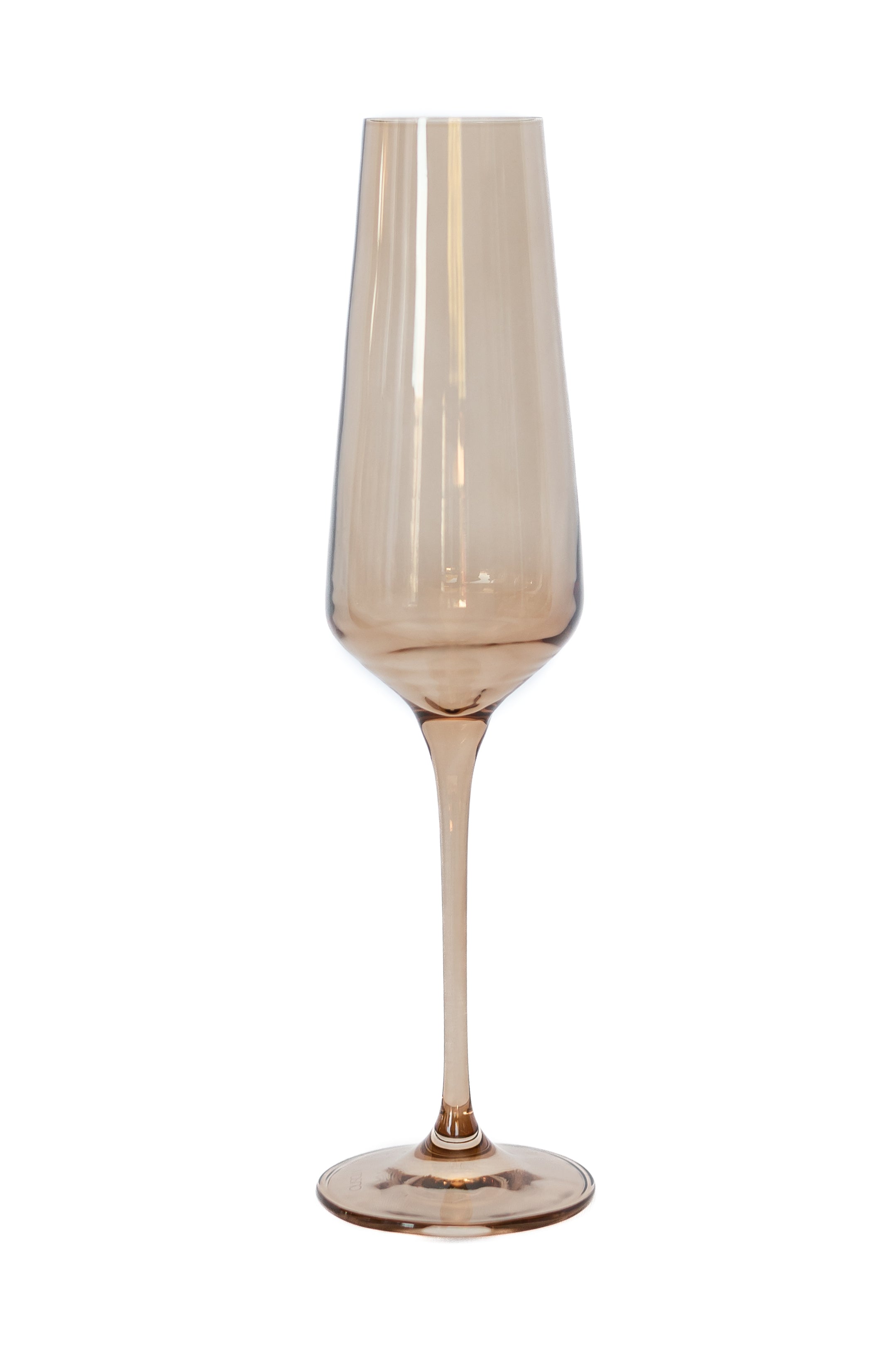 Estelle Colored Glass Estelle Colored Champagne Flute - Set of 6 {Mocha Mousse (Our Amber Smoke)} - view 6