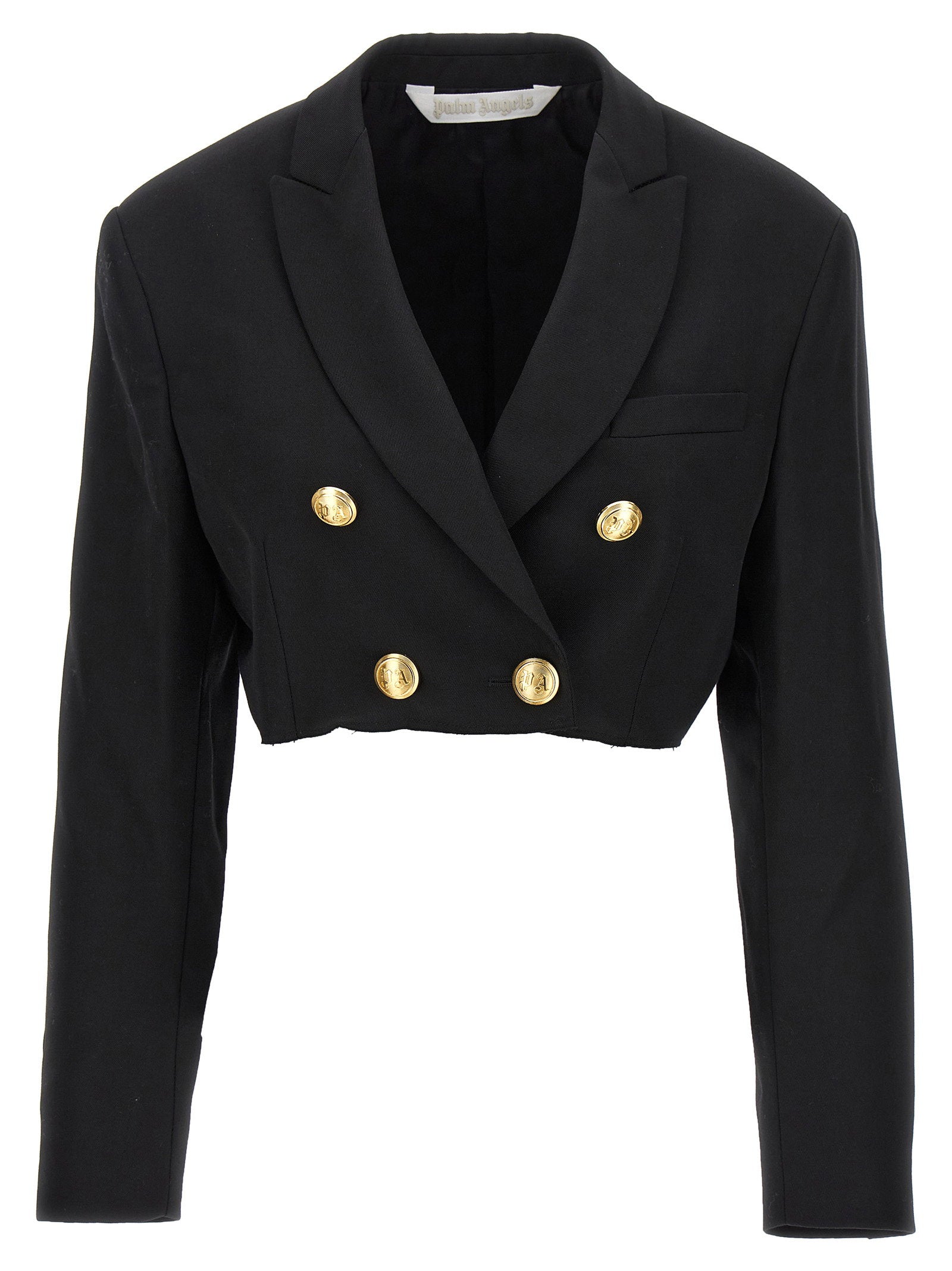Palm Angels Cropped Blazer – 55% polyester, 45% wool