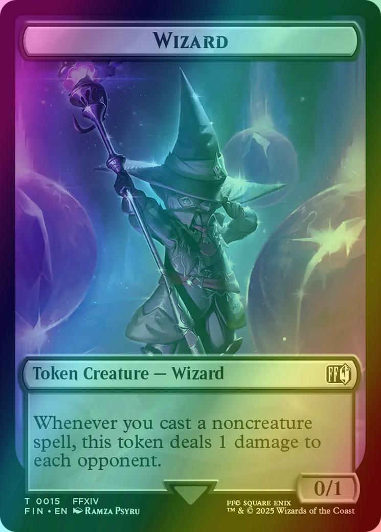 Magic Bird Token (17) // Wizard Token (15) [FINAL FANTASY: Tokens] [Foil] - view 2