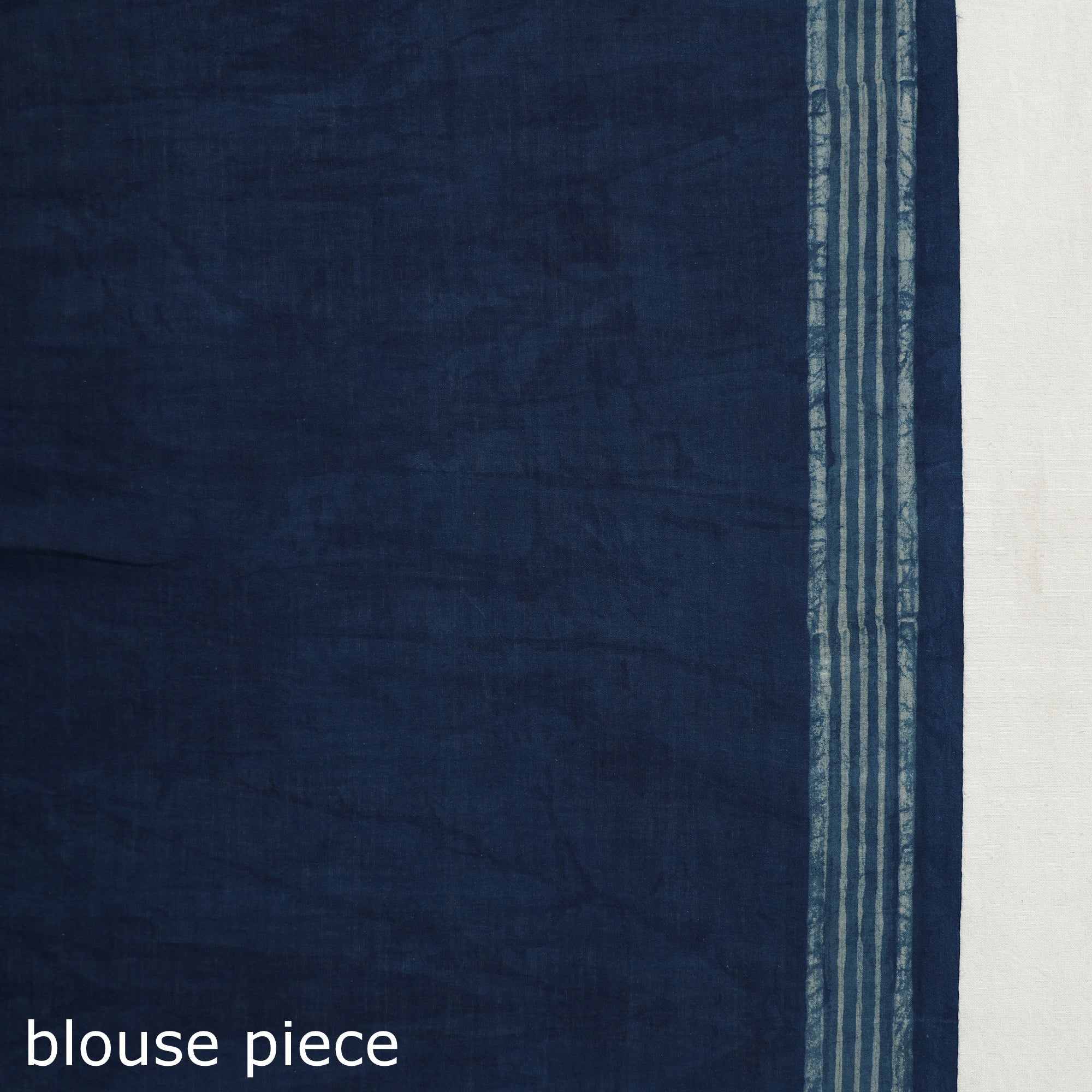 HAVELI CHRONICLES Blue - Akola Hand Block Printed Cotton Saree - view 7
