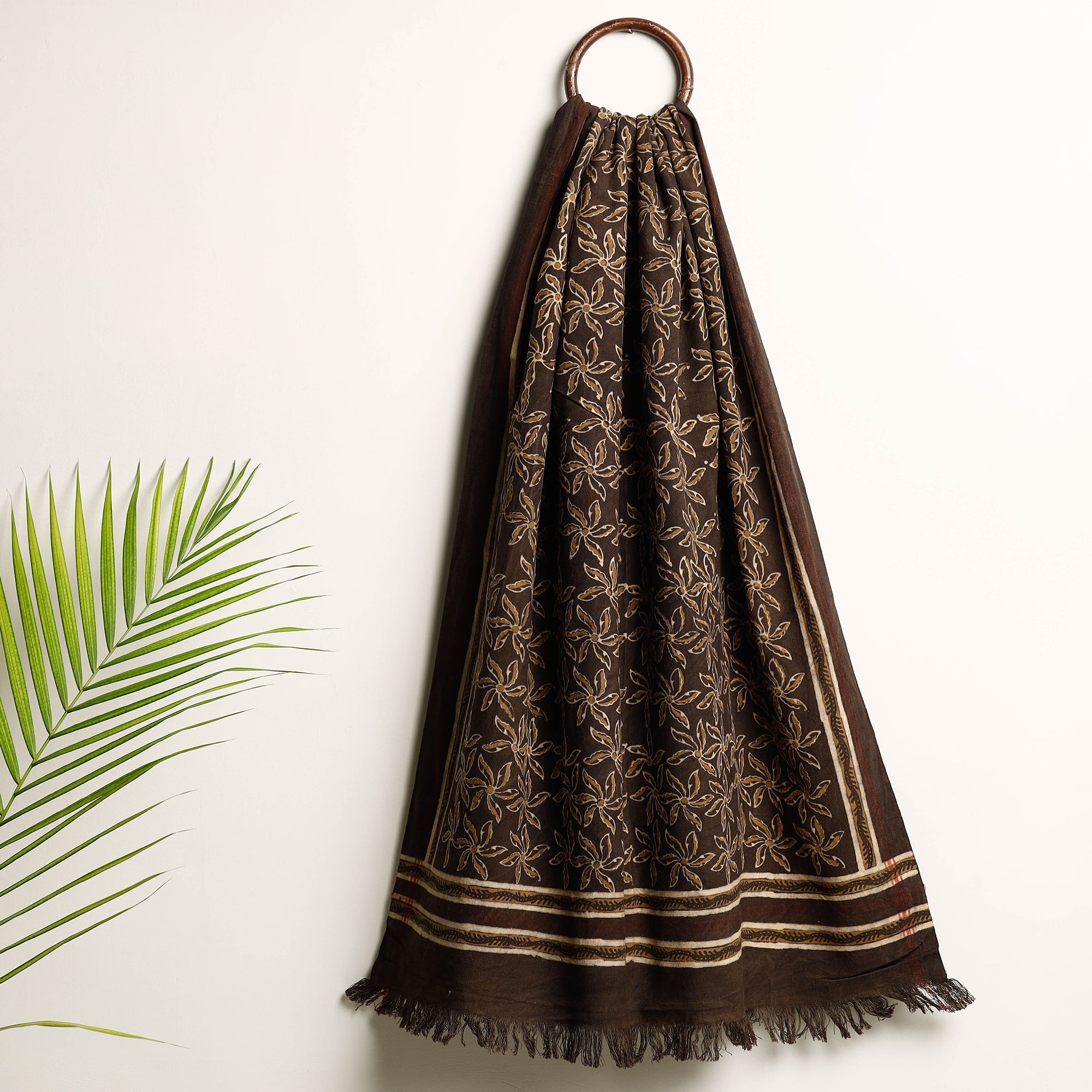 SOUTH KARGHA Brown - Akola Block Printed Pure Handloom Cotton Towel