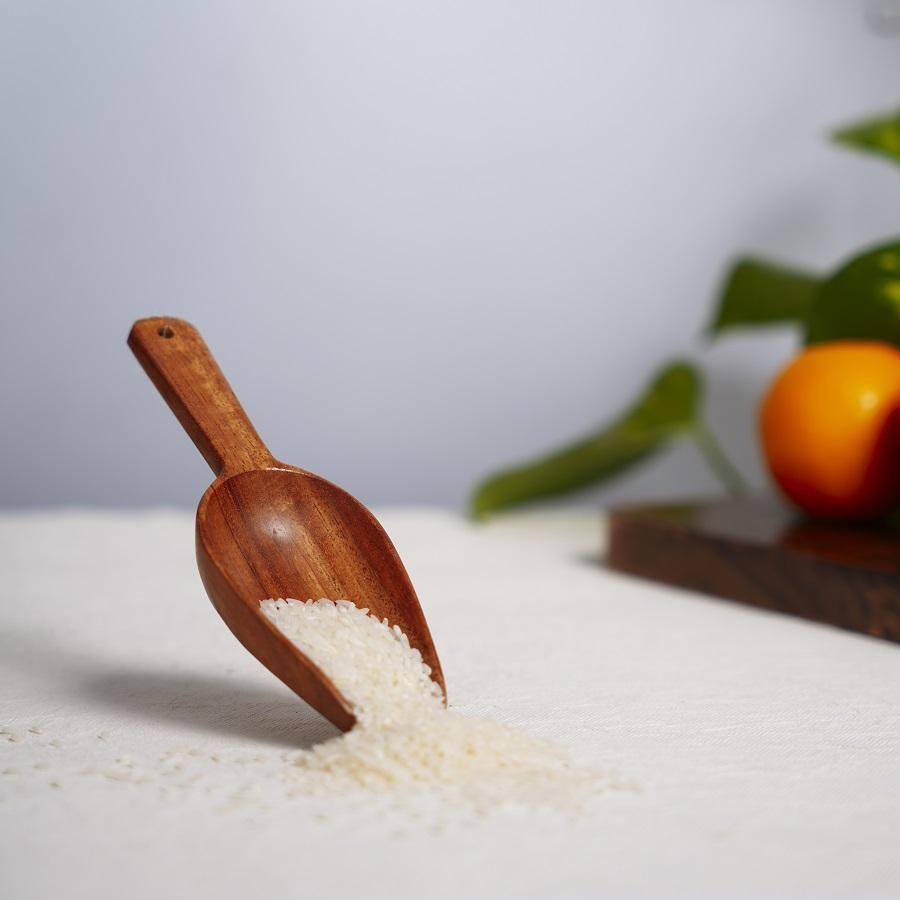 The Indus Valley Neem Wood Scoop Spoon (Flour Spoon | Grain Measuring spoon)