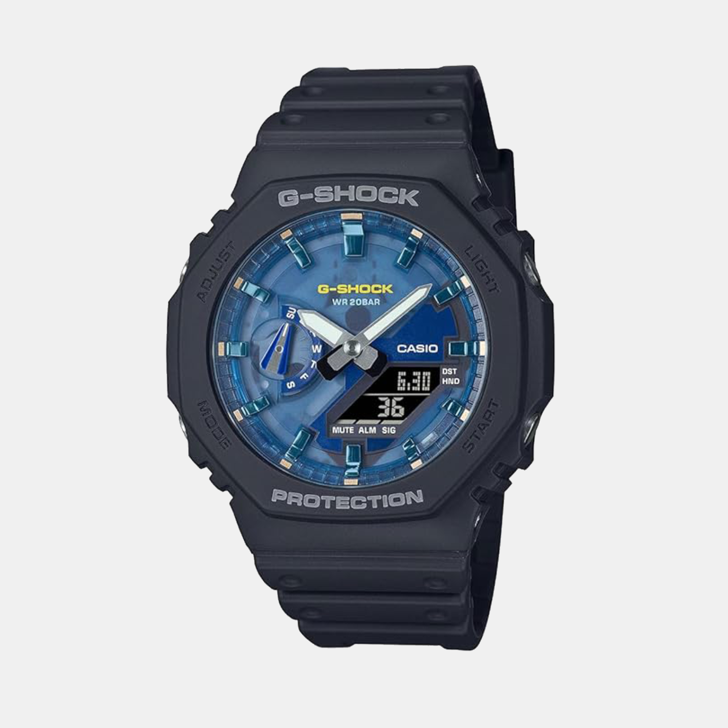 Casio G-Shock Men Quartz Blue Dial Analog-Digital Resin Watch G1679
