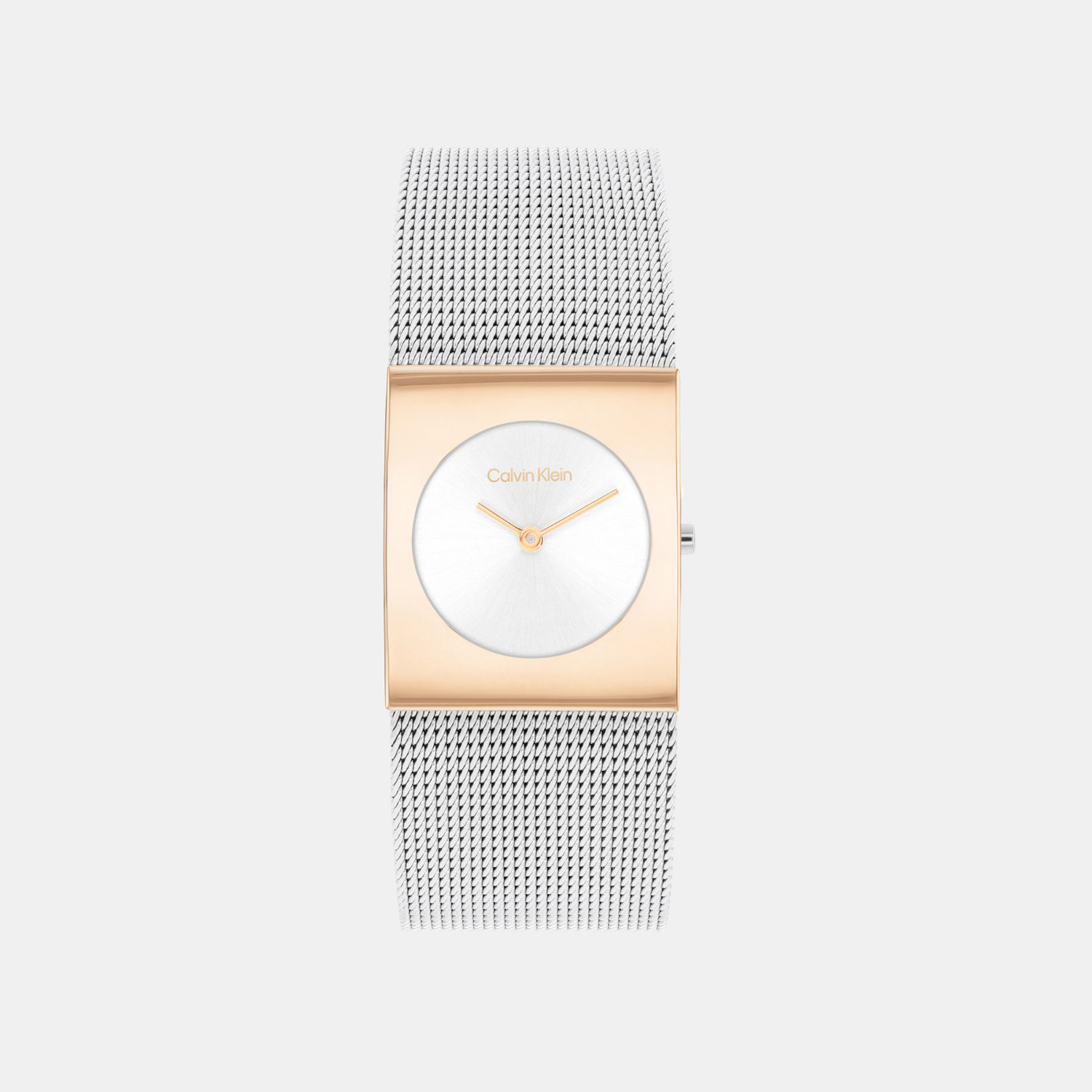 Calvin Klein Ck Pulse Women Quartz Silver & White Dial Analog Mesh Watch 25100063