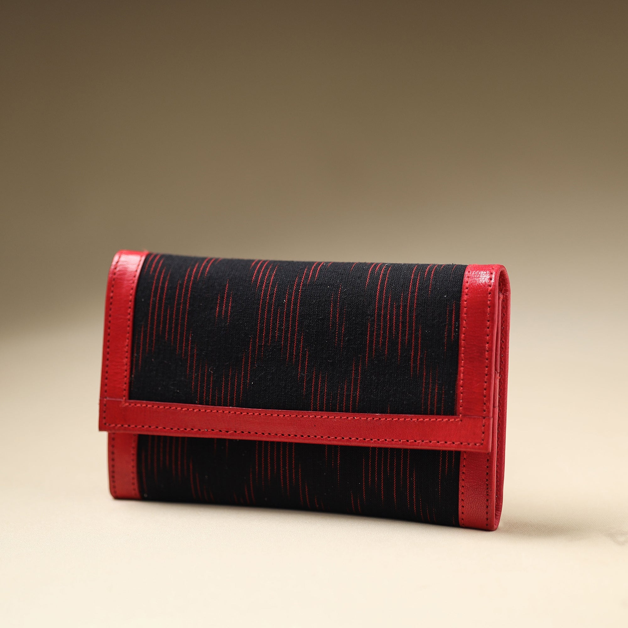 ASALKAAR Black - Handcrafted Ikat Weave Leather Wallet - view 2