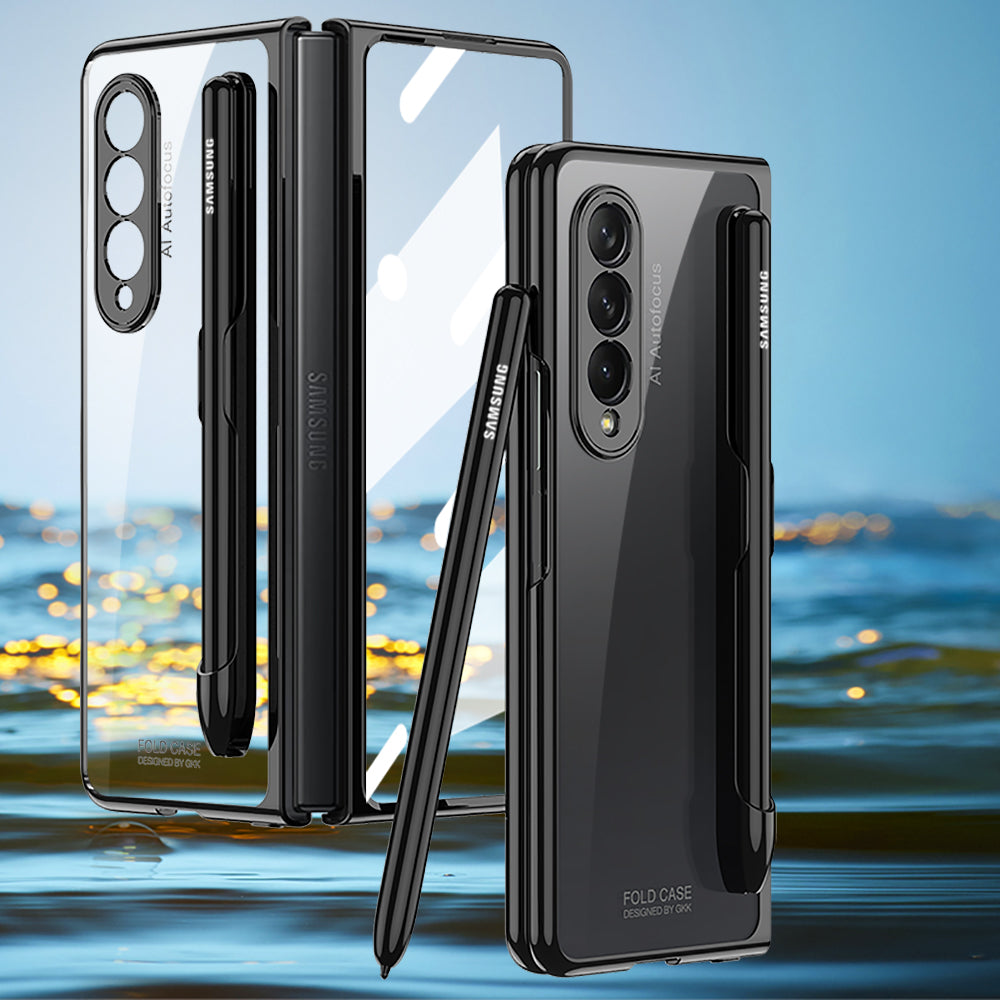Samsung Galaxy Z Fold4 Transparent Pen Slot Folding Case