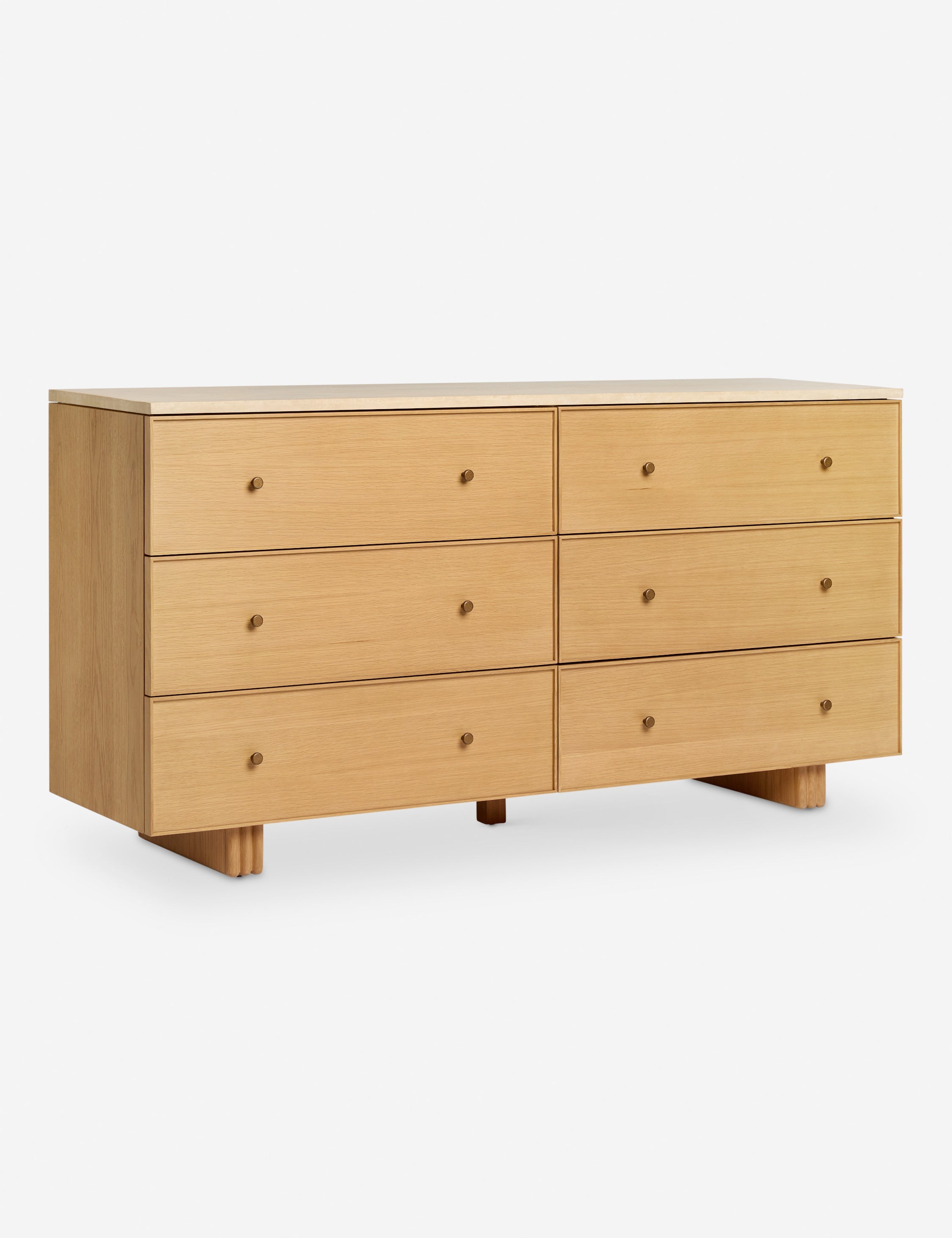 Lulu and Georgia Keshan 6-Drawer Dresser – Natural and Travertine - view 3