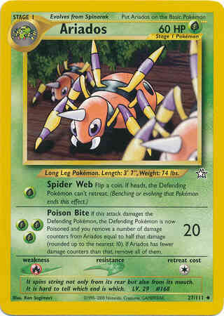 Unlimited neo1u-27 non-holo – Pokémon Ariados - 27/111 - Uncommon - Unlimited [neo1U-27] [Non-Holo]