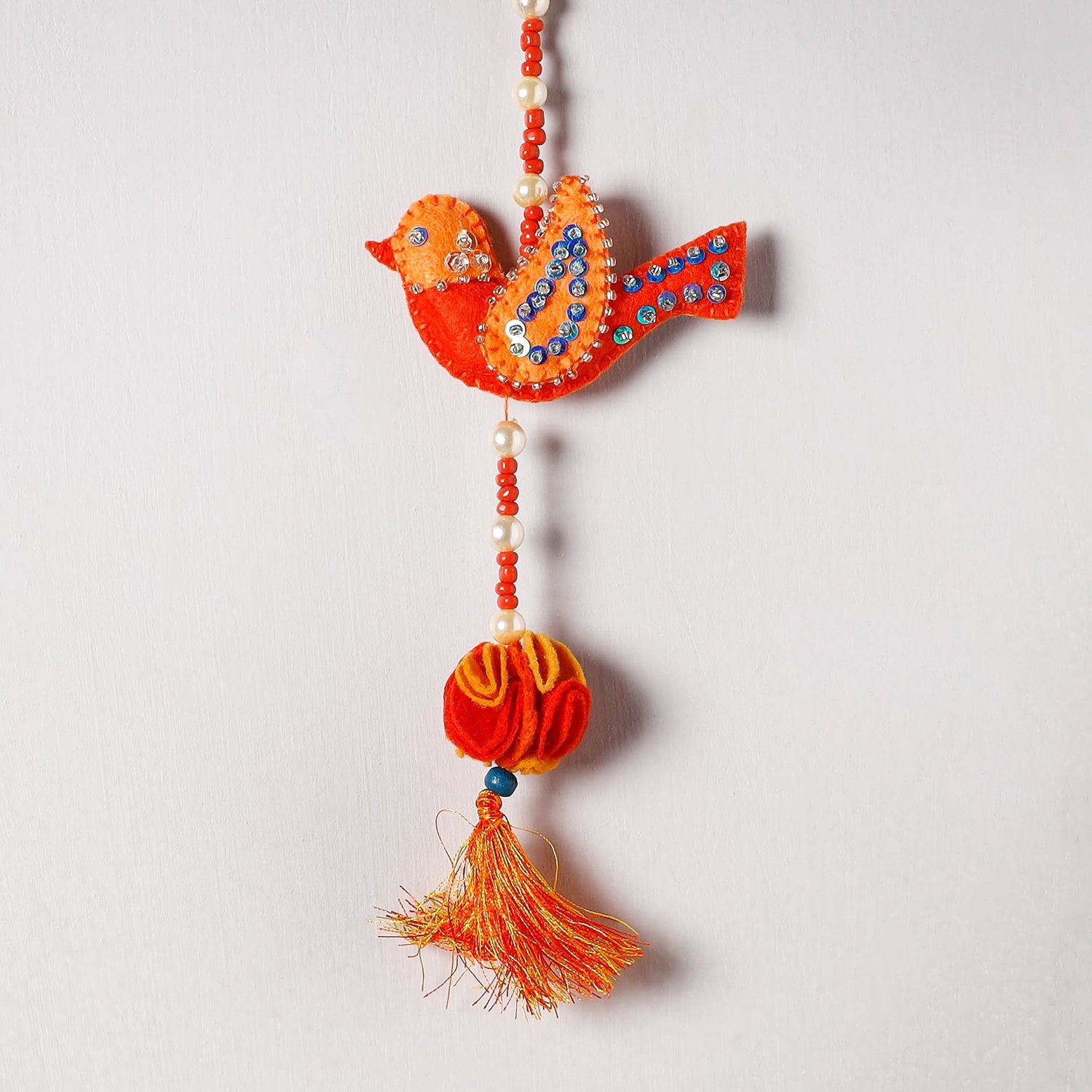 WITH LOVE BY KANIKA Bird - Handmade Felt & Beadwork Wall Hanging - view 2