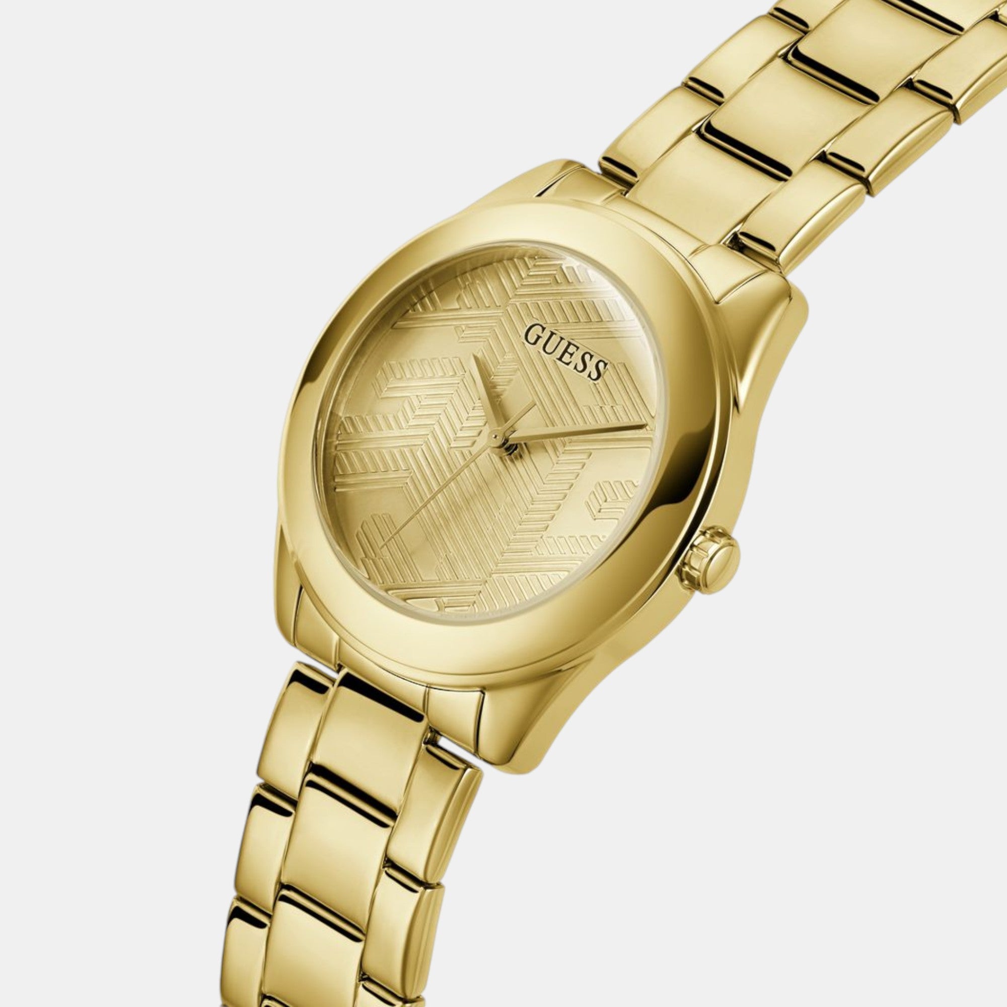 Guess Cubed Women Quartz Champagne Dial Analog Stainless Steel Watch GW0606L2 - view 3