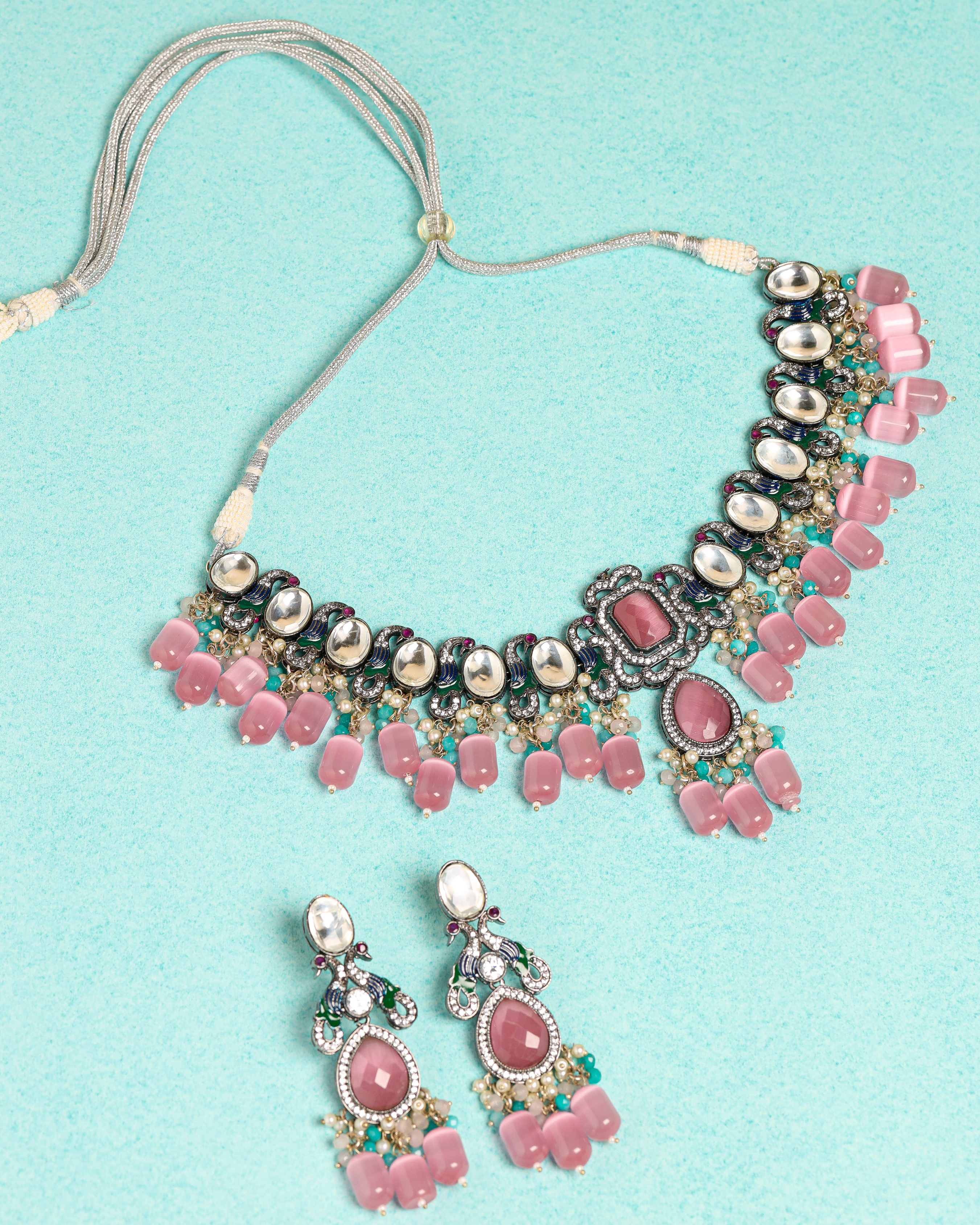 Aachho Rose Cloud Handcrafted Necklace