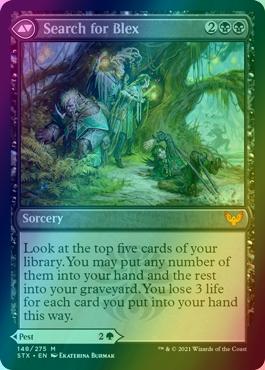 Magic Blex, Vexing Pest // Search for Blex [148] [Strixhaven: School of Mages] [Foil] - view 2