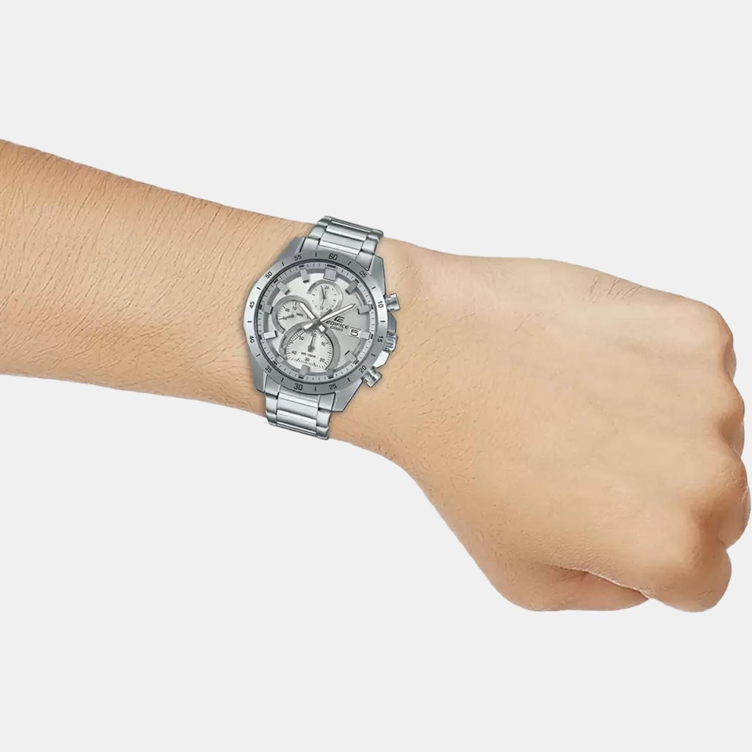 Casio Edifice Men Quartz Silver Dial Chronograph Stainless Steel Watch ED516 - view 6