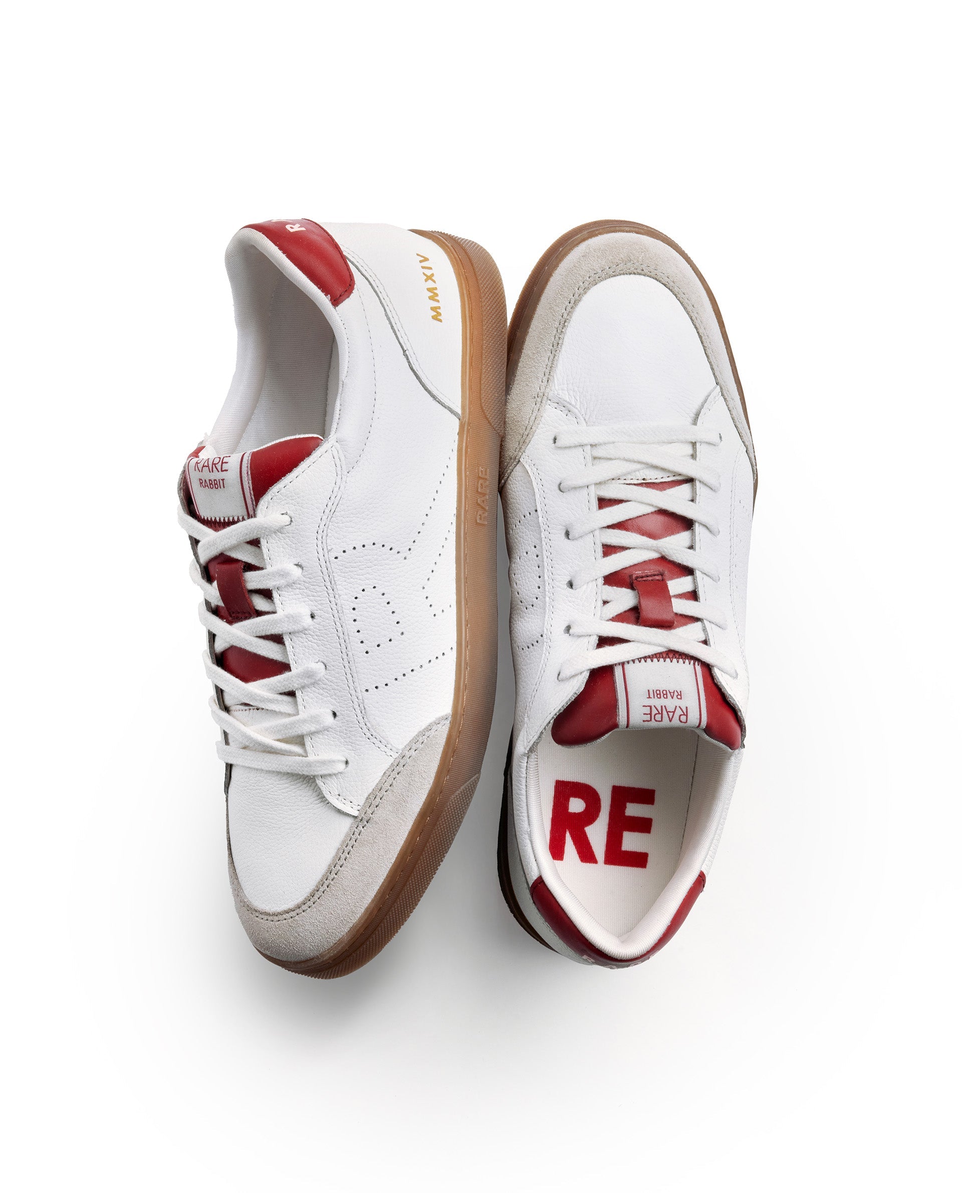 Rare Rabbit Mens Rocco Red Round Toe Low Top Perforated Lace-Up Sneaker Shoes - view 3