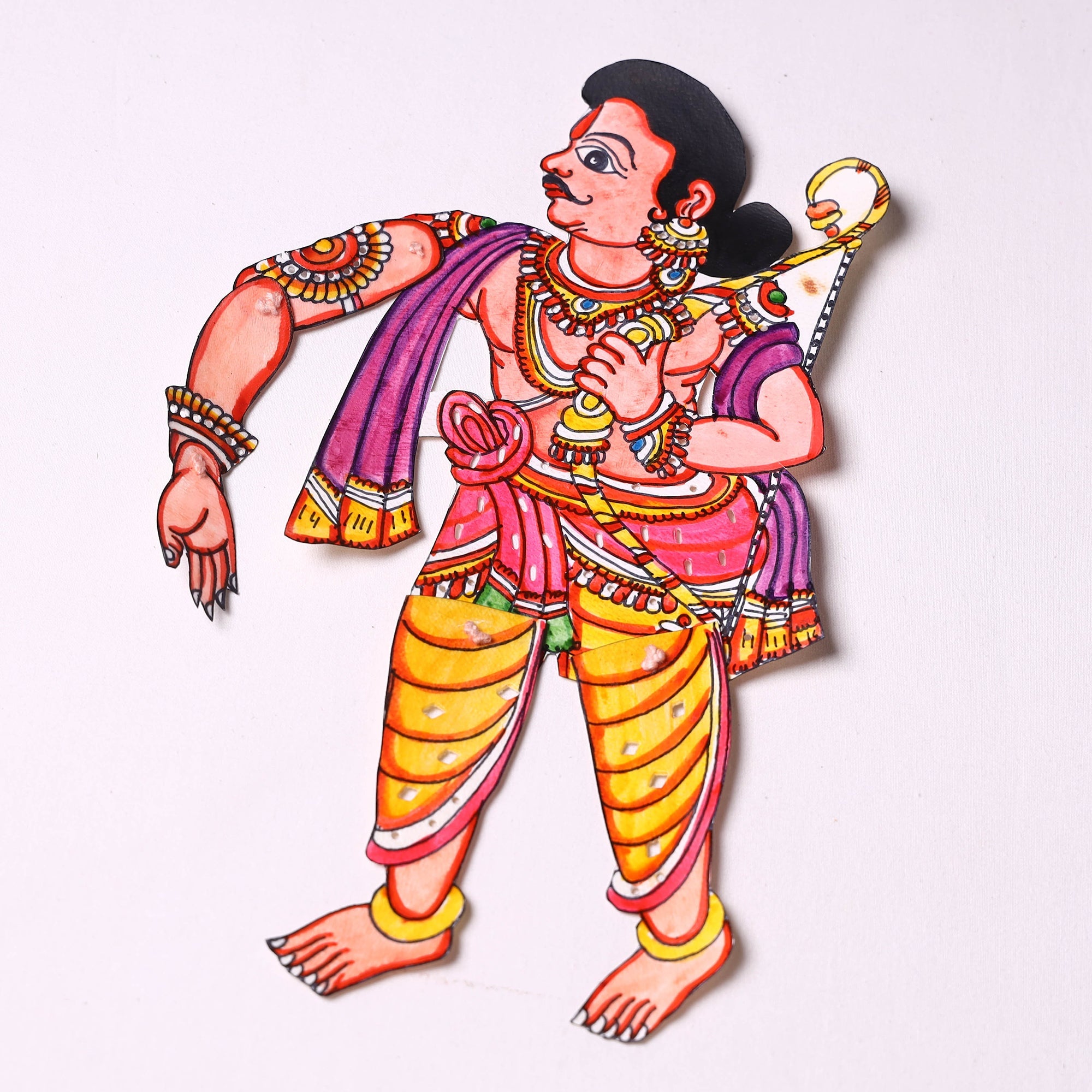 ITOKRI CRAFTS INITIATIVE Arjuna - Tholu Bommalata Leather Puppet (14 x 10 in) - view 3