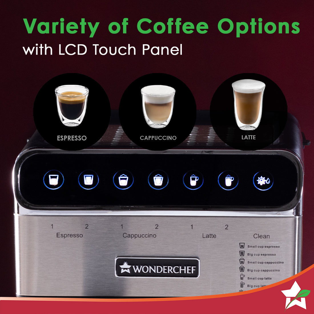 Wonderchef Regenta Automatic Coffee Maker, 20-bar with Auto-Frother, 2 Year Warranty - view 4