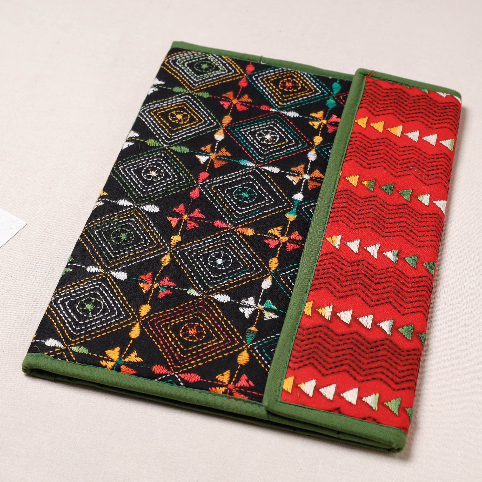 ASALKAAR Bengal Kantha Work Handcrafted File Folder - view 2