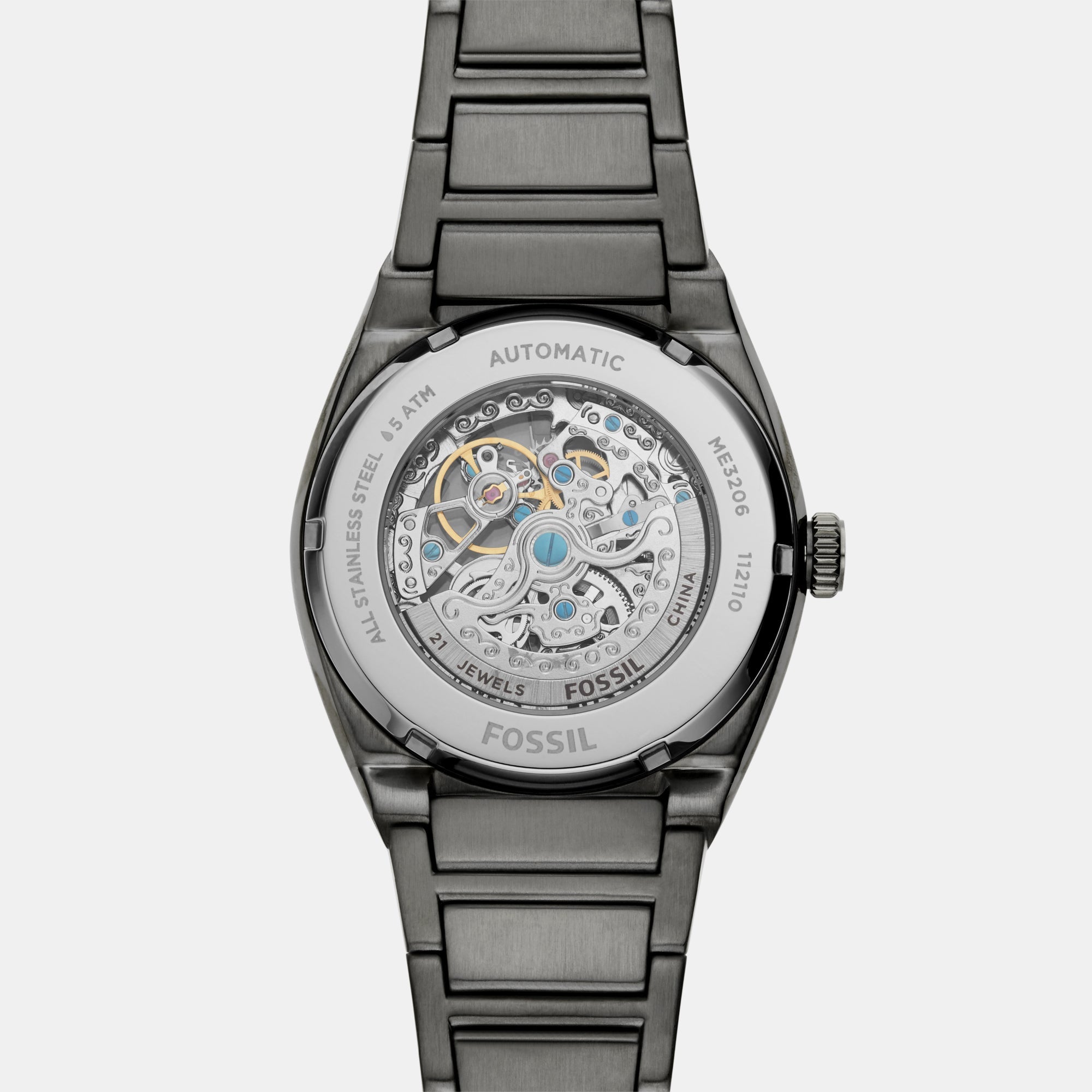 Fossil Everett Men Automatic Grey Dial Analog Stainless Steel Watch ME3206 - view 6