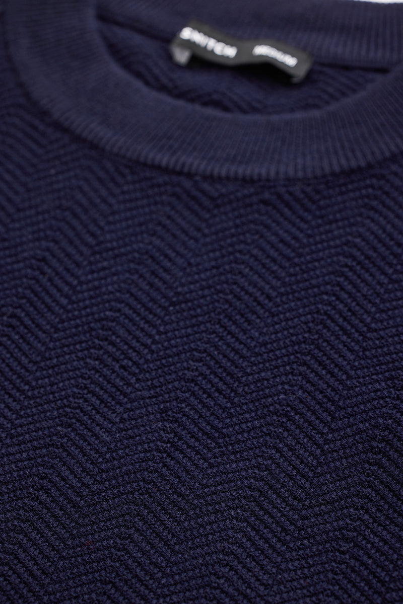 SNITCH Navy Knitted Sweater - view 2
