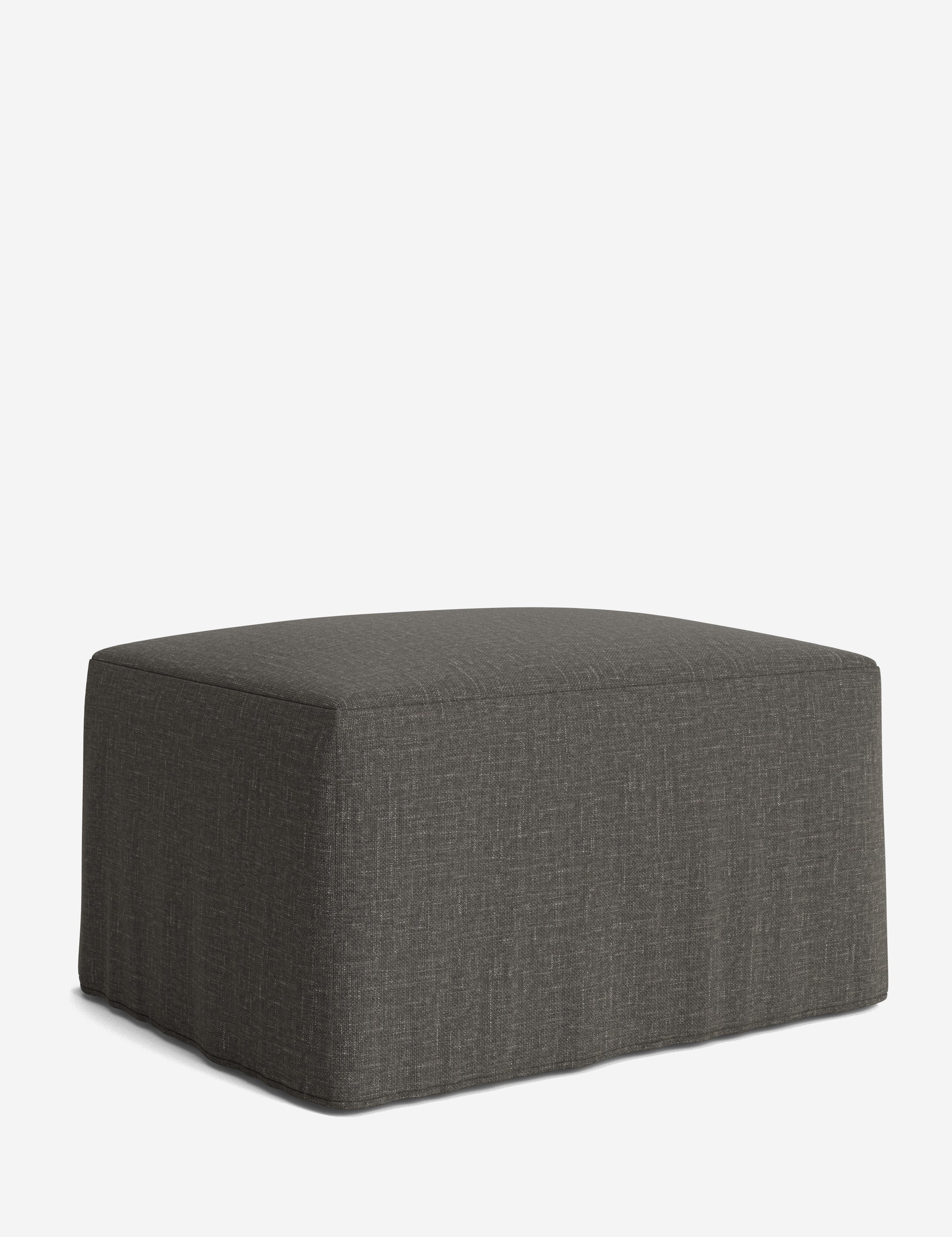 Lulu and Georgia Portola Slipcover Ottoman - view 80