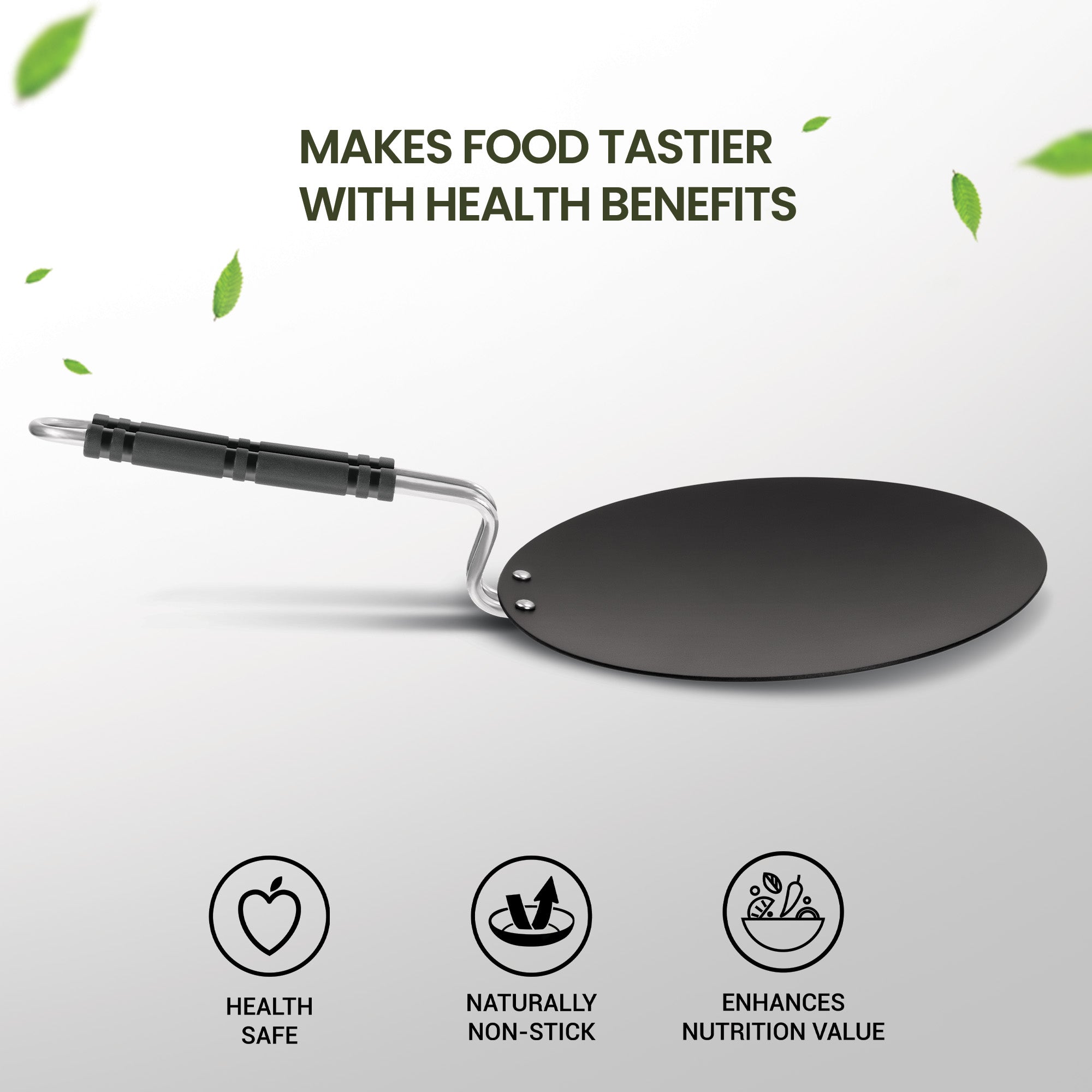 Non Stick Iron Concave Tawa (Milton Procook) – Black - view 5